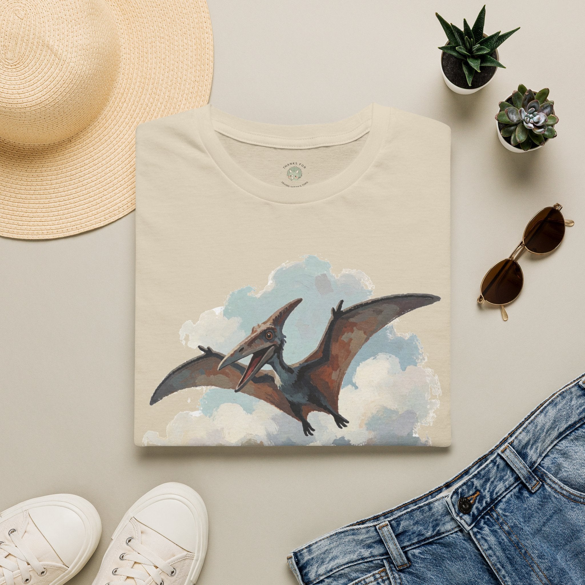 Dino-Soar T-Shirt — Cute Flying Pterodactyl Pun Graphic Tee