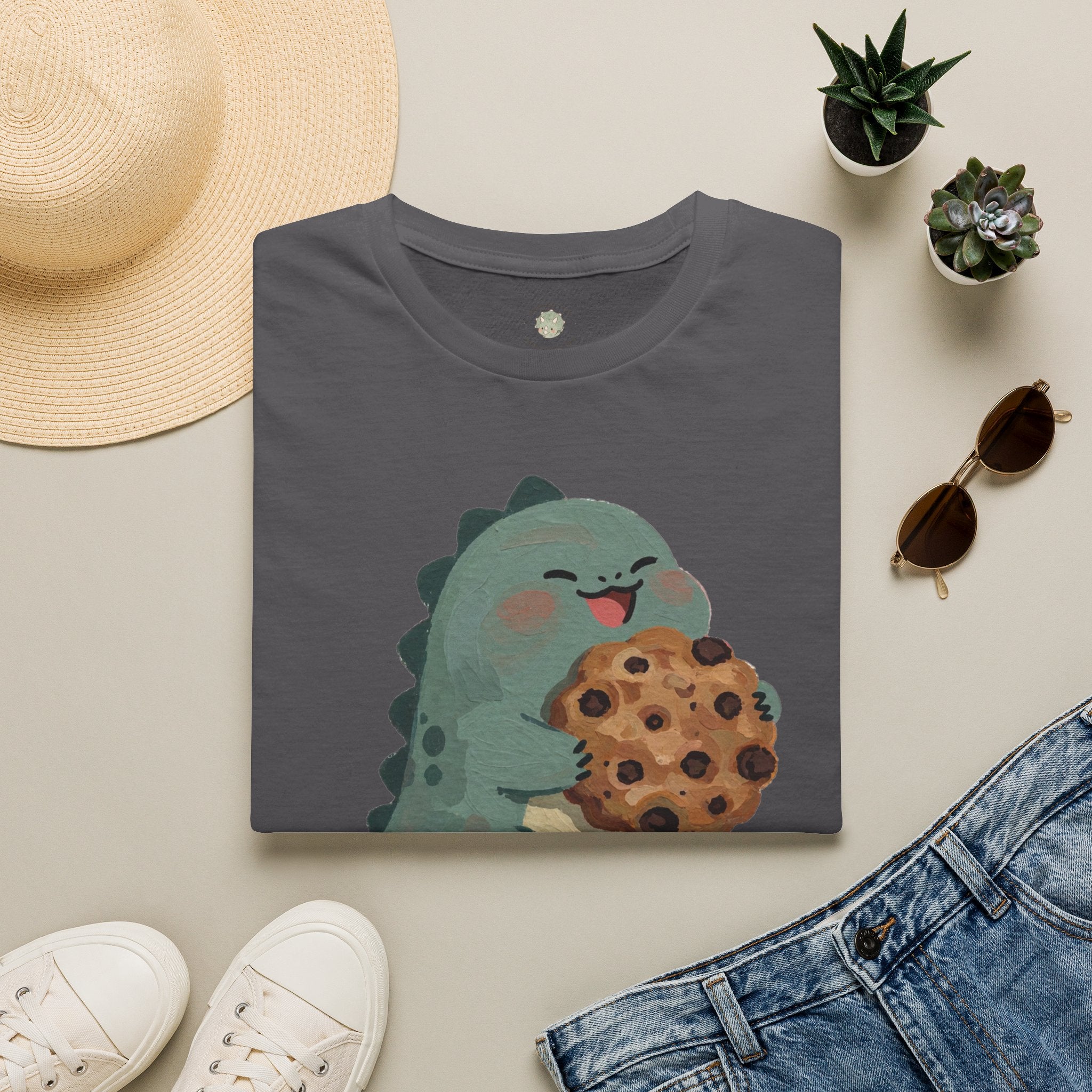 Snack-o-Saurus T-Shirt — Cute Cookie Dinosaur Snack Graphic Tee