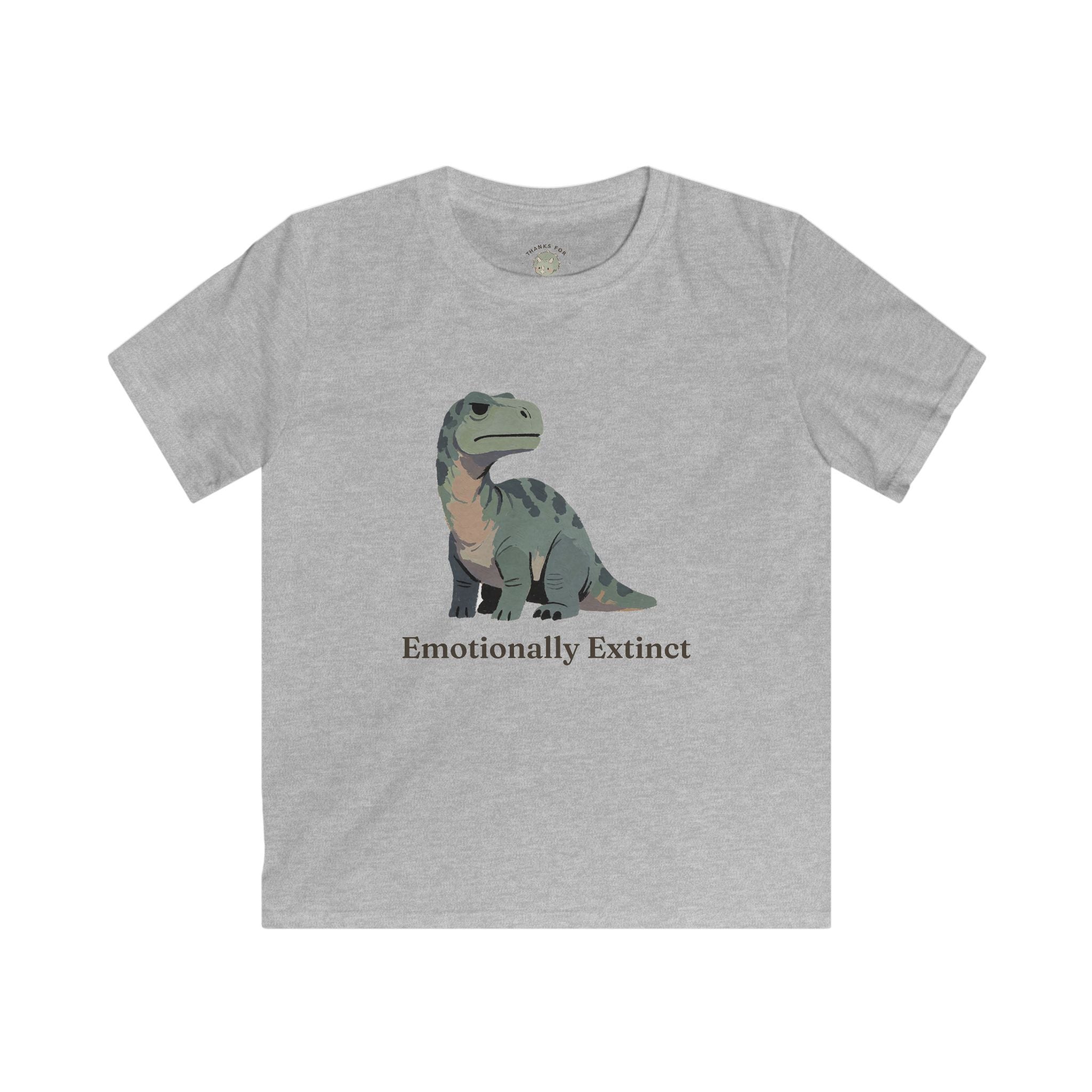 Kids Emotionally Extinct T-Shirt — Funny Deadpan Dinosaur Graphic Tee