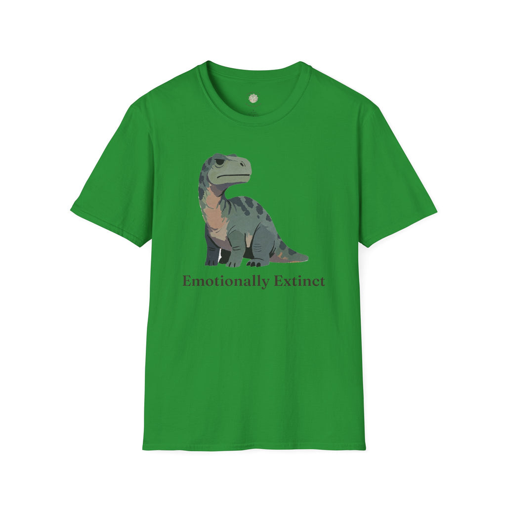 Emotionally Extinct T-Shirt — Funny Deadpan Dinosaur Graphic Tee