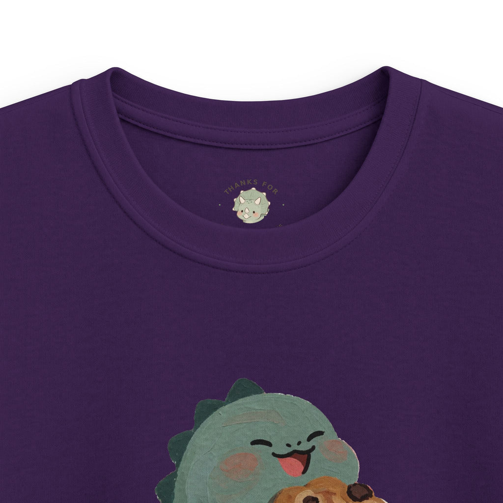 Kids Snack-o-Saurus T-Shirt — Cute Cookie Dinosaur Snack Graphic Tee