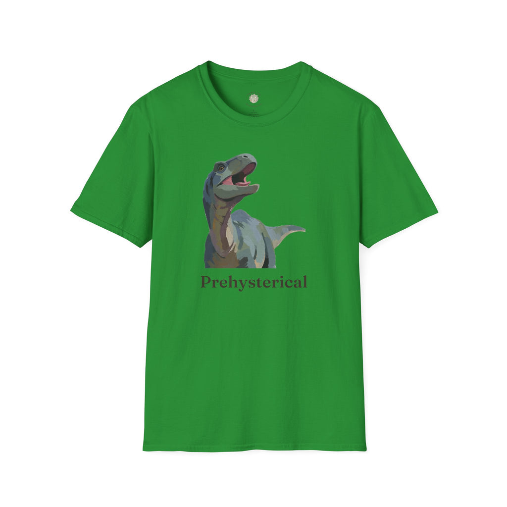 Prehysterical T-Shirt — Funny Laughing Dinosaur Pun Graphic Tee