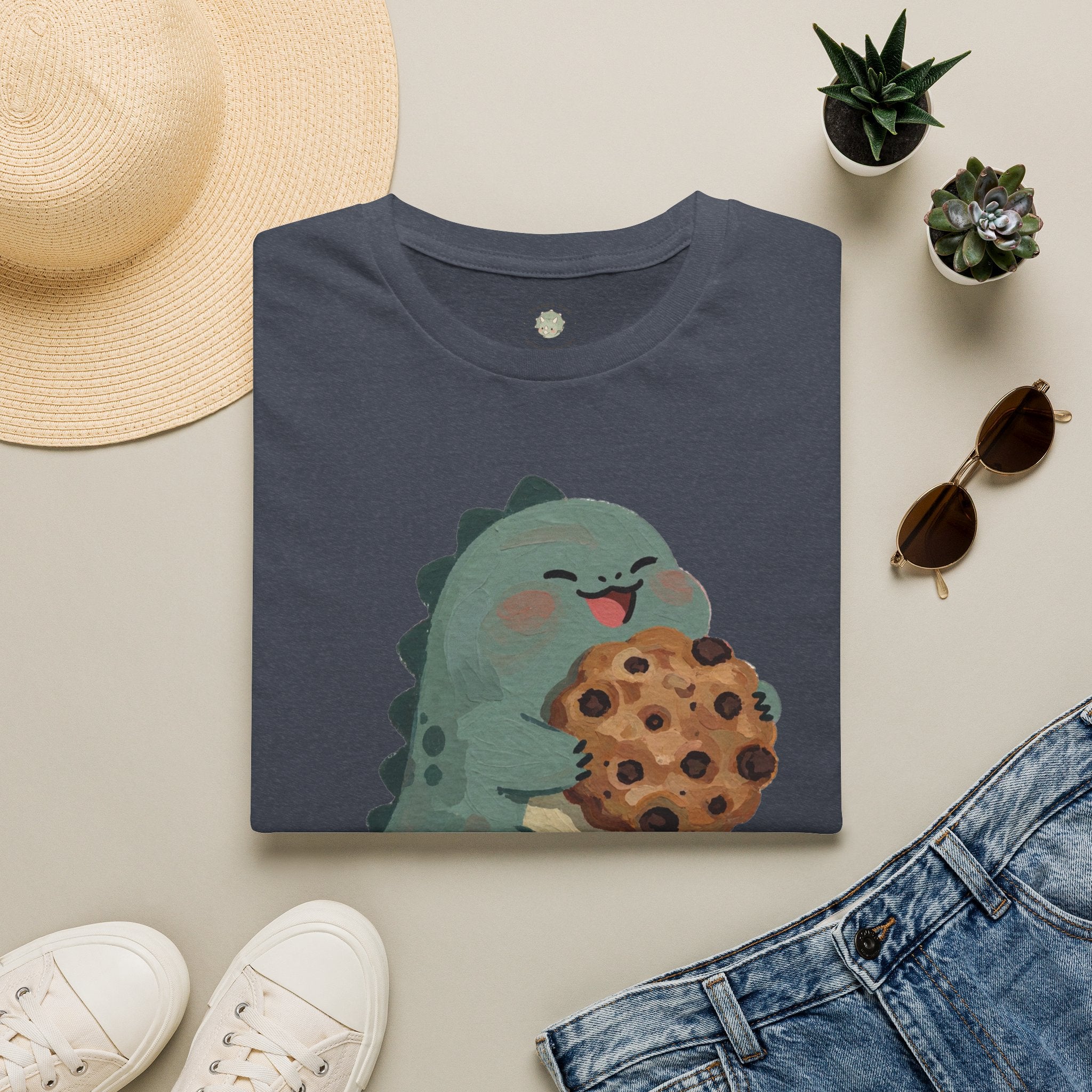 Snack-o-Saurus T-Shirt — Cute Cookie Dinosaur Snack Graphic Tee