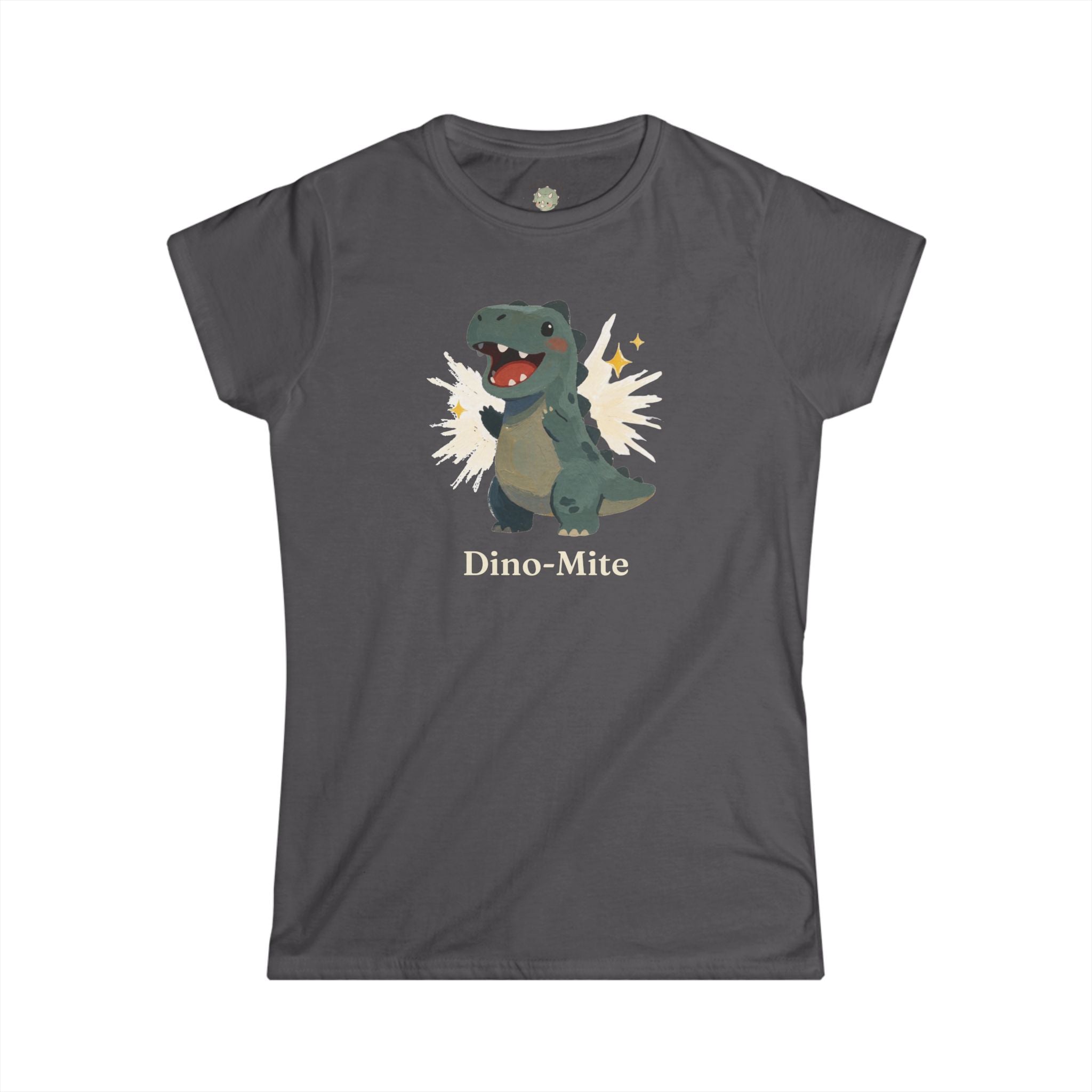 Dino-Mite T-Shirt — Cute Cheerful Dinosaur Pun Graphic Tee