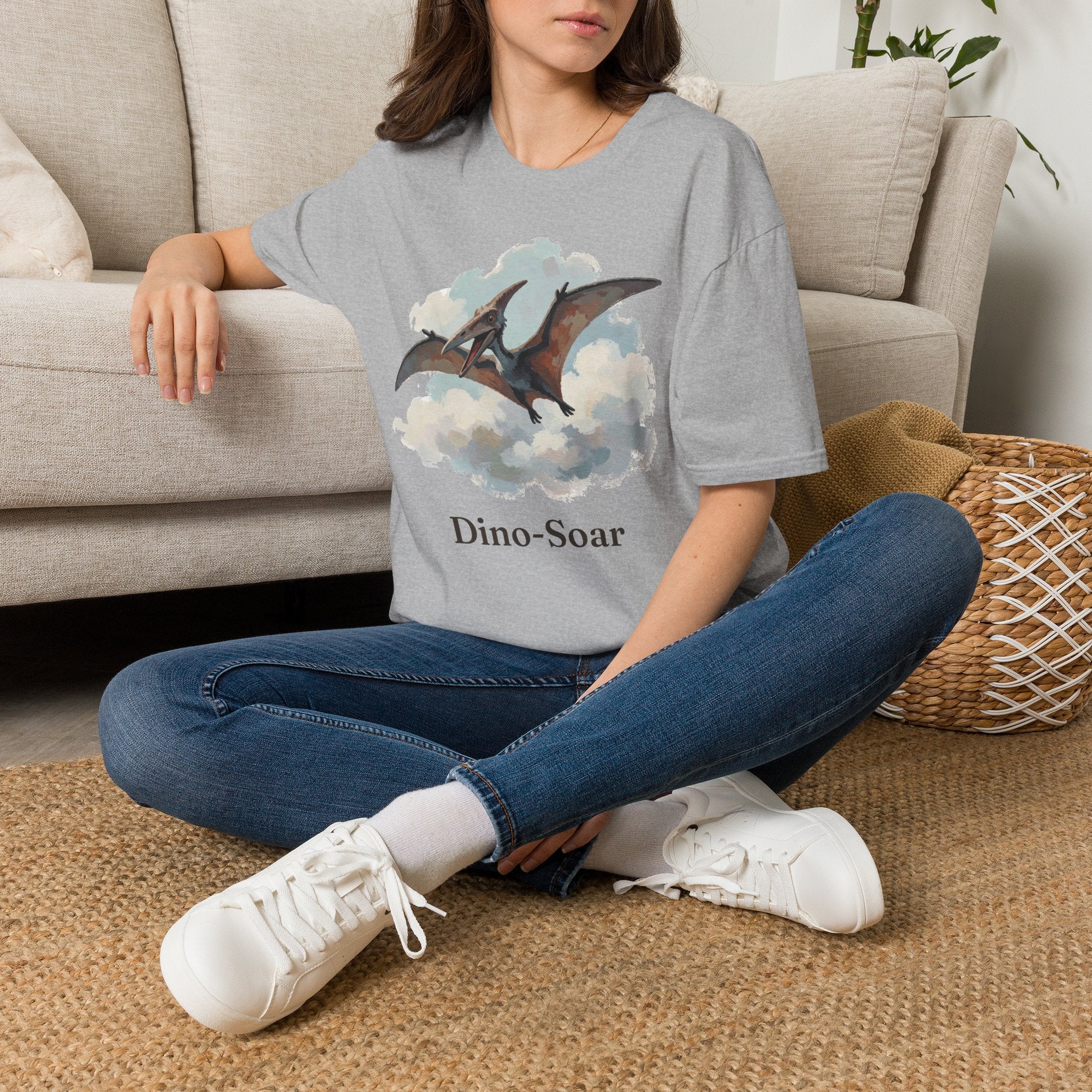 Dino-Soar T-Shirt — Cute Flying Pterodactyl Pun Graphic Tee