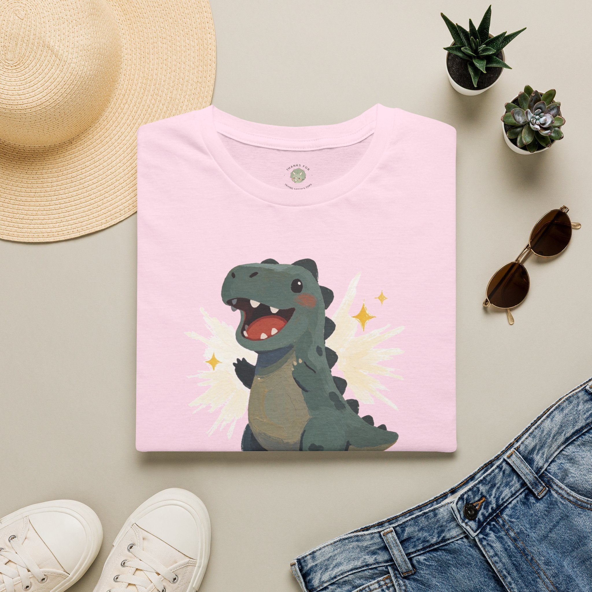 Dino-Mite T-Shirt — Cute Cheerful Dinosaur Pun Graphic Tee