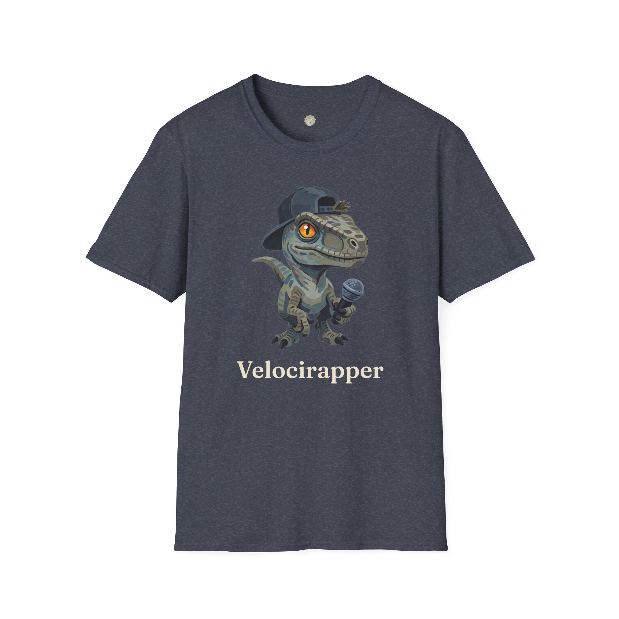 Velocirapper T-Shirt — Funny Rapper Raptor Dinosaur Graphic Tee