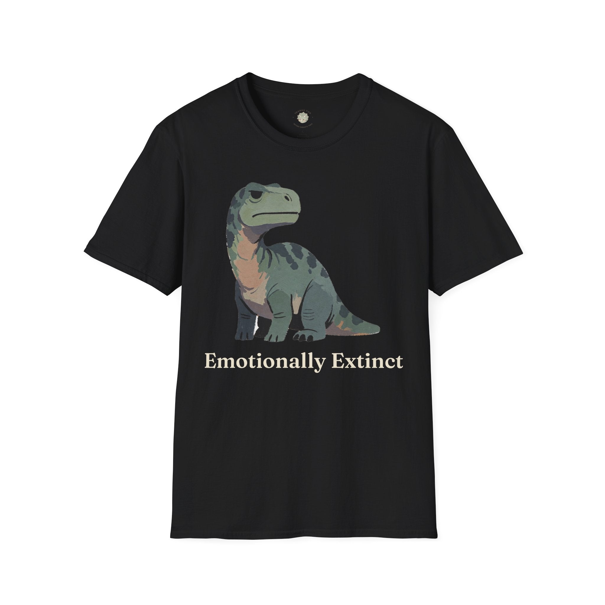 Emotionally Extinct T-Shirt — Funny Deadpan Dinosaur Graphic Tee
