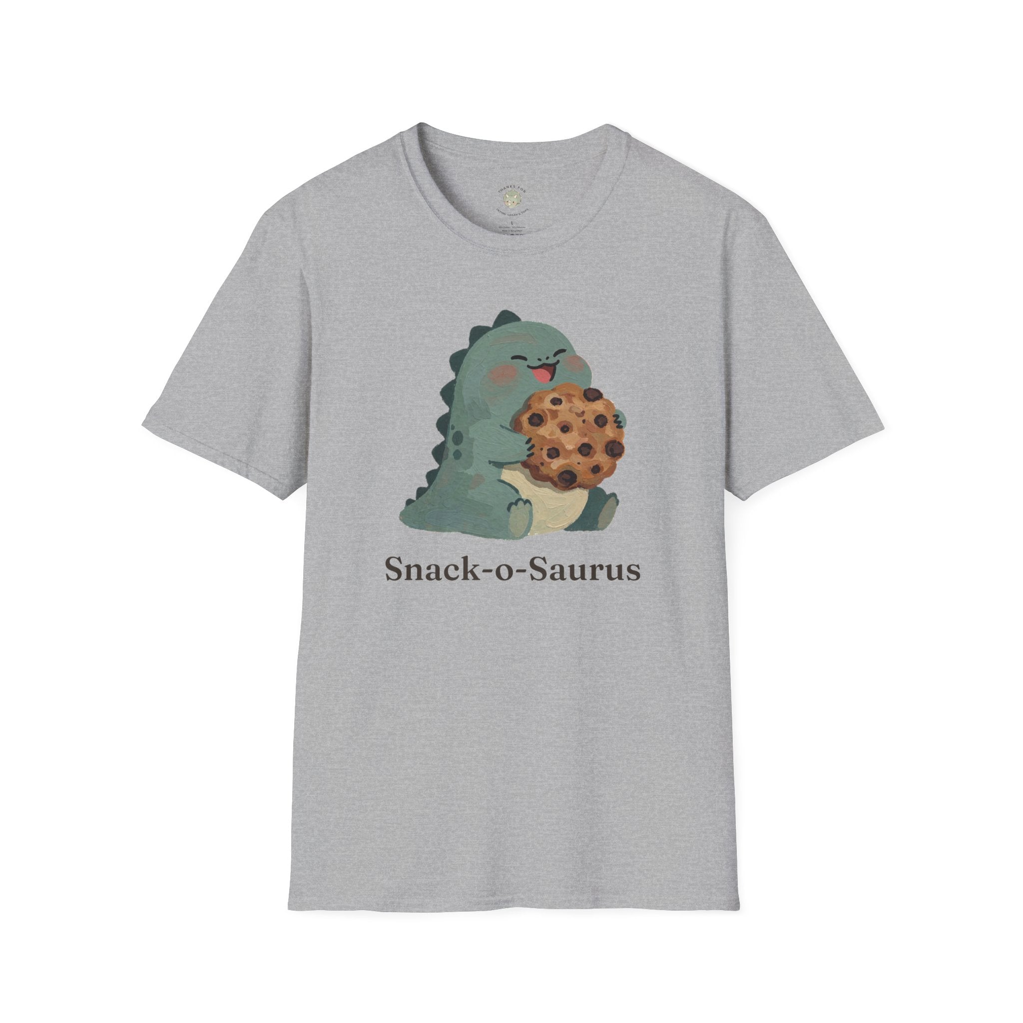 Snack-o-Saurus T-Shirt — Cute Cookie Dinosaur Snack Graphic Tee
