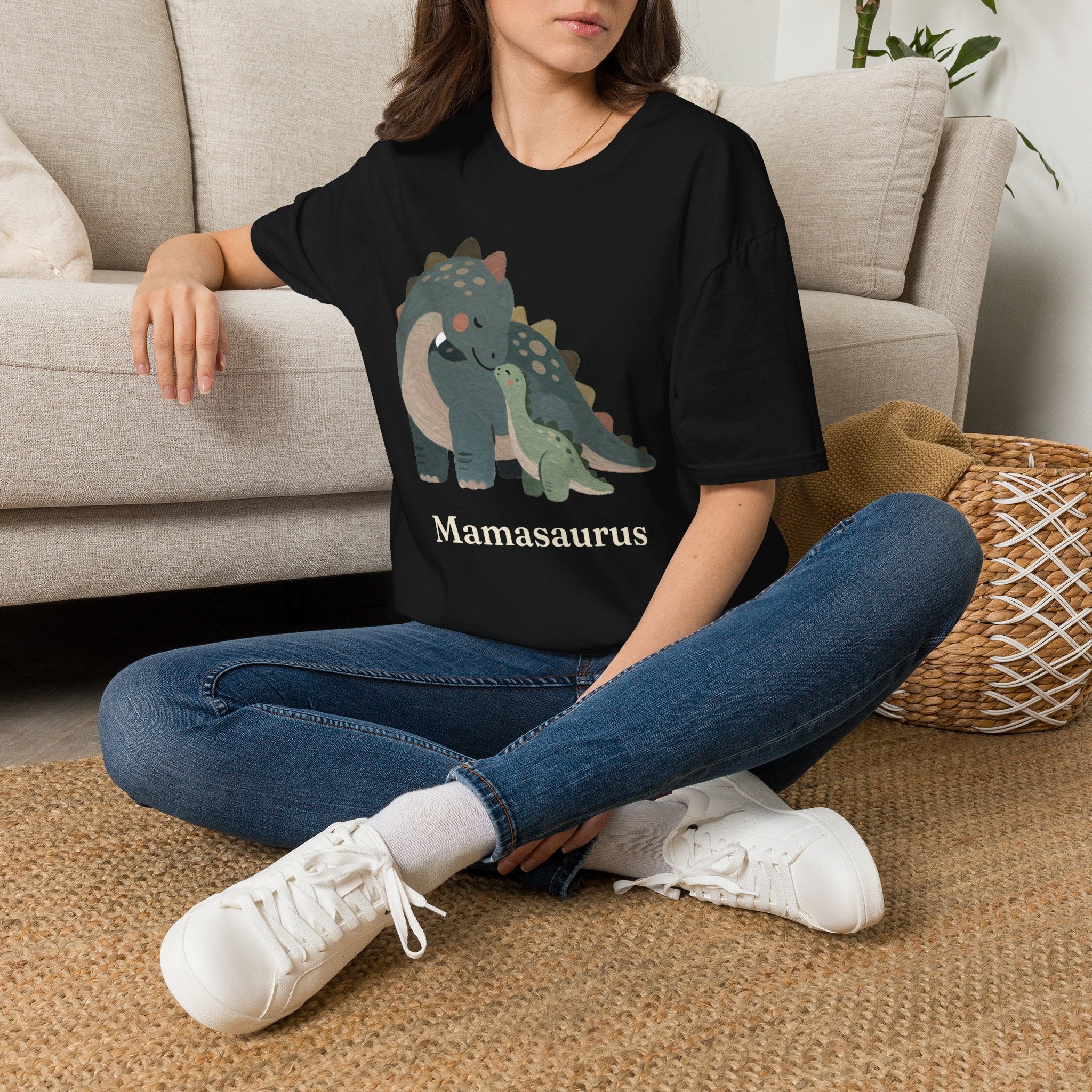Mamasaurus T-Shirt — Cute Dinosaur Mom Mother's Day Graphic Tee