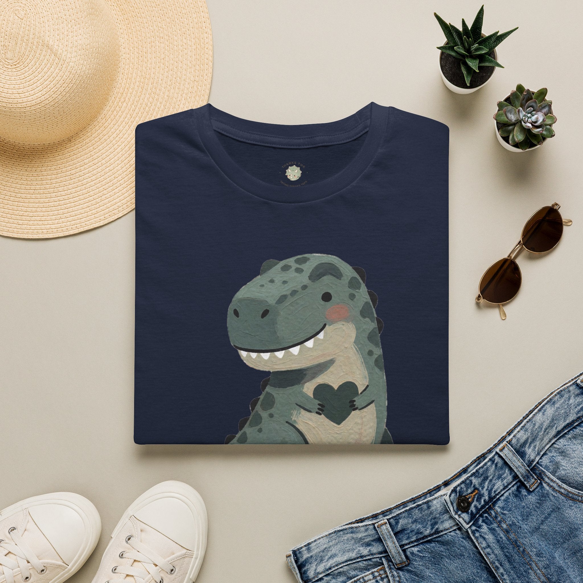 Tiny Arms, Big Heart T-Shirt — Cute Sweet T-Rex Love Graphic Tee