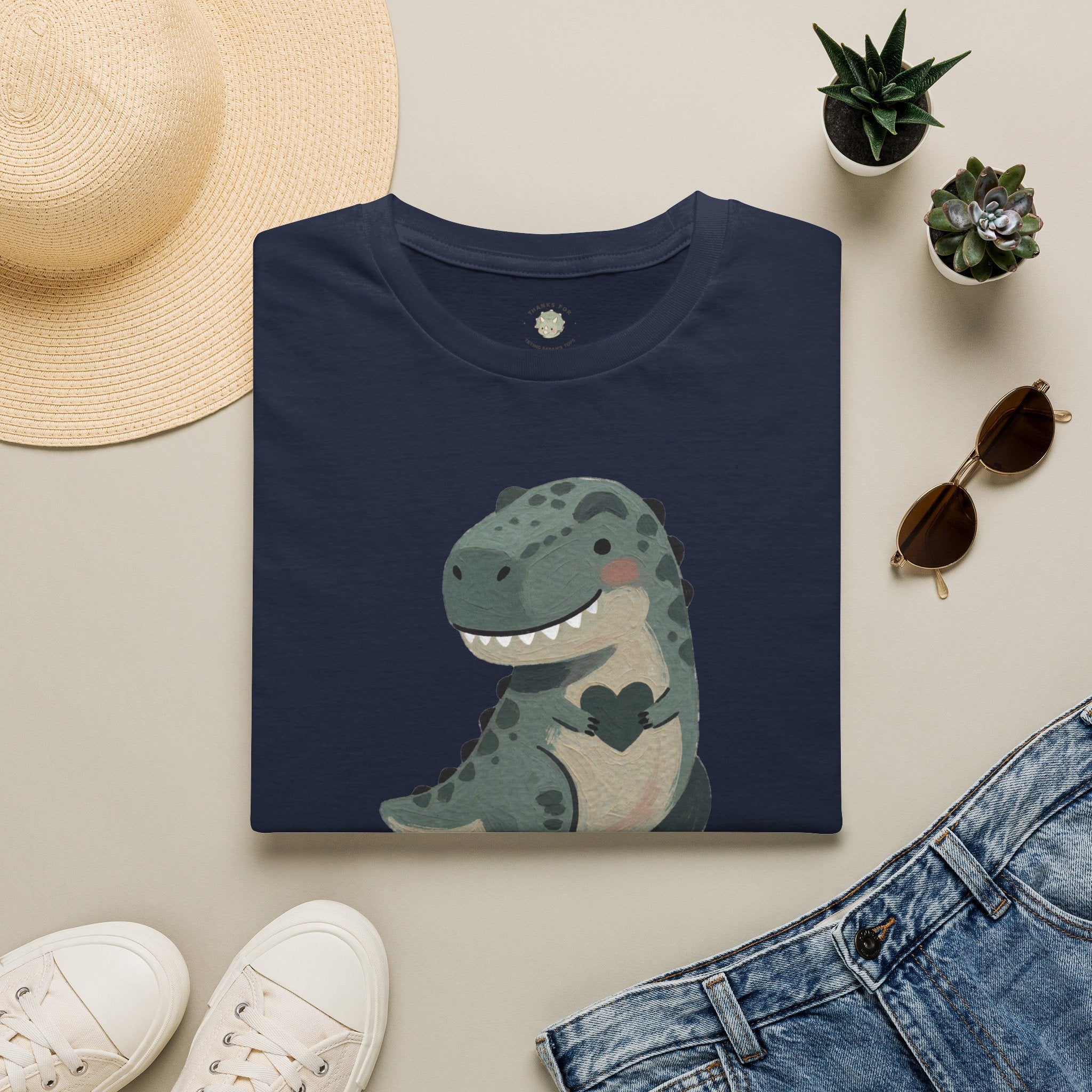 Tiny Arms, Big Heart T-Shirt — Cute Sweet T-Rex Love Graphic Tee