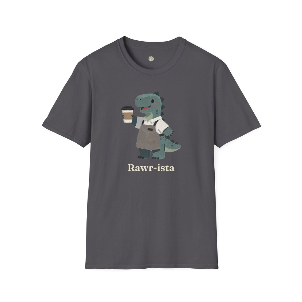 Rawr-ista T-Shirt — Funny Coffee Dinosaur Barista Graphic Tee