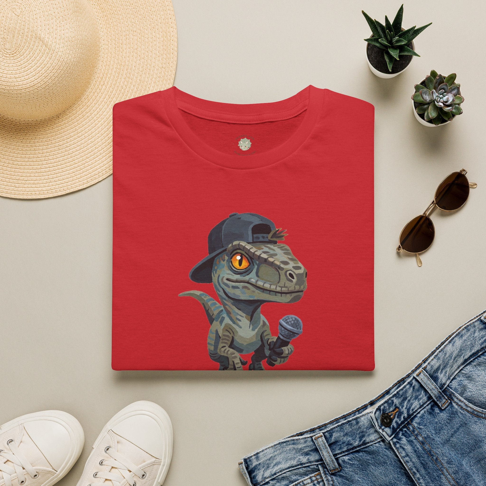 Velocirapper T-Shirt — Funny Rapper Raptor Dinosaur Graphic Tee