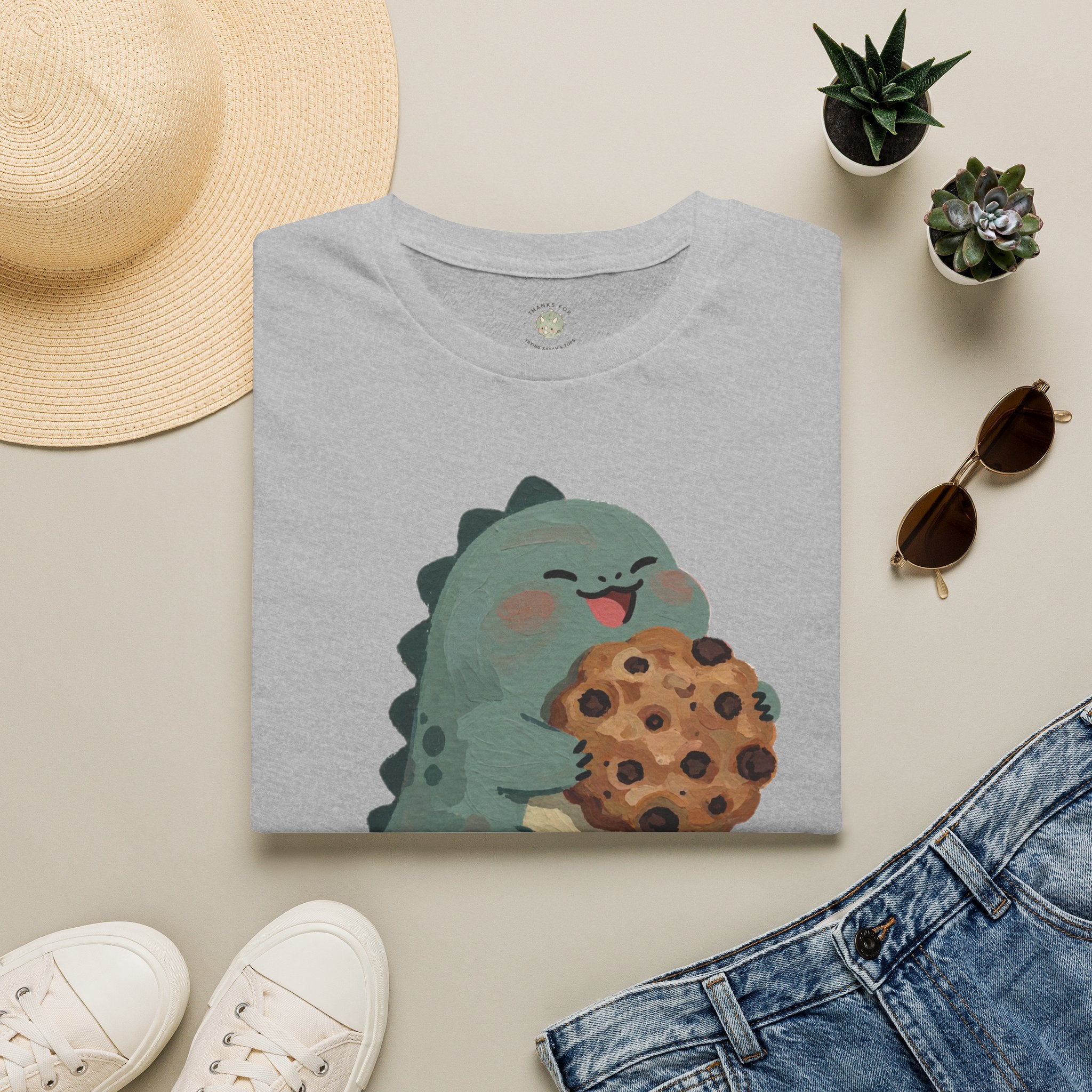 Snack-o-Saurus T-Shirt — Cute Cookie Dinosaur Snack Graphic Tee