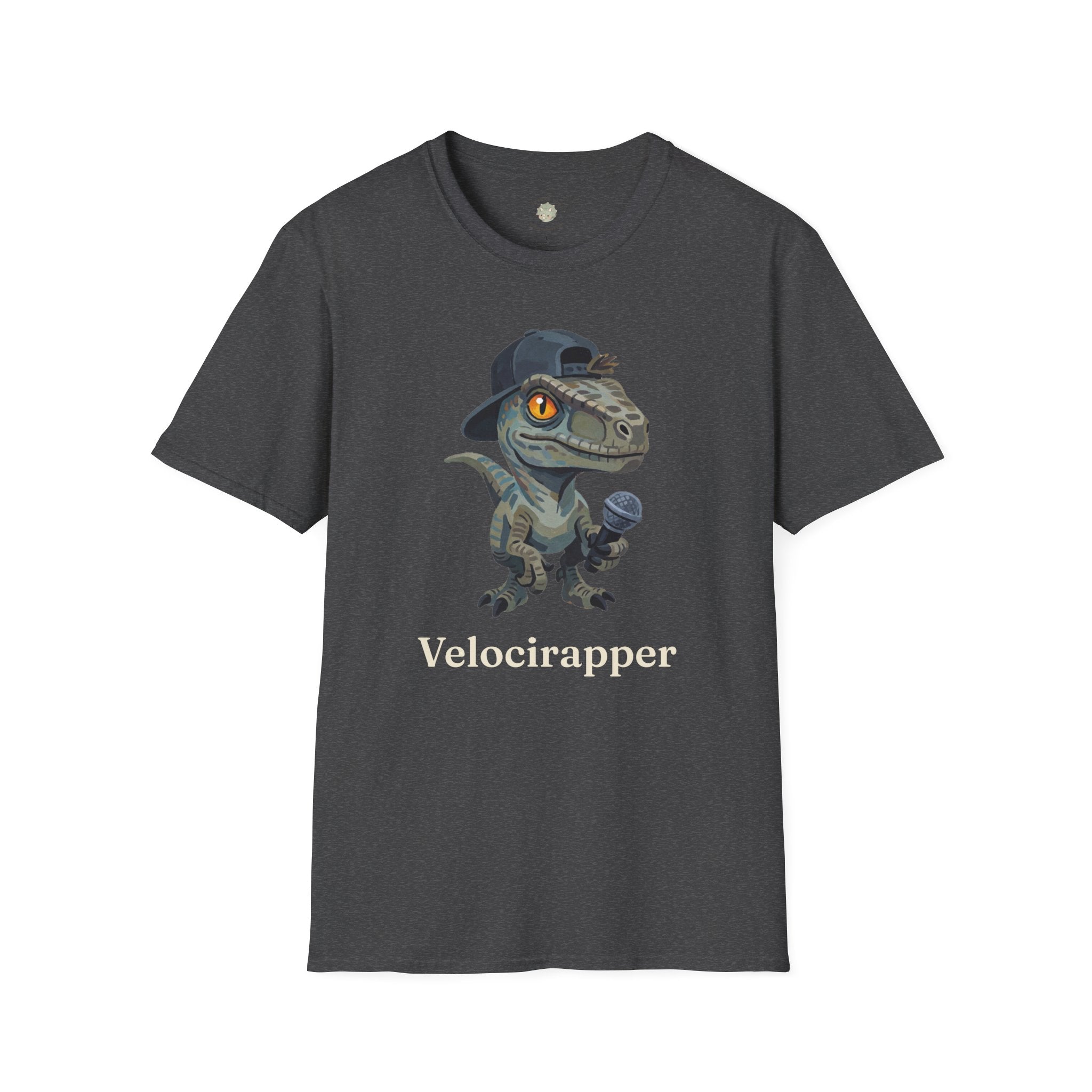 Velocirapper T-Shirt — Funny Rapper Raptor Dinosaur Graphic Tee