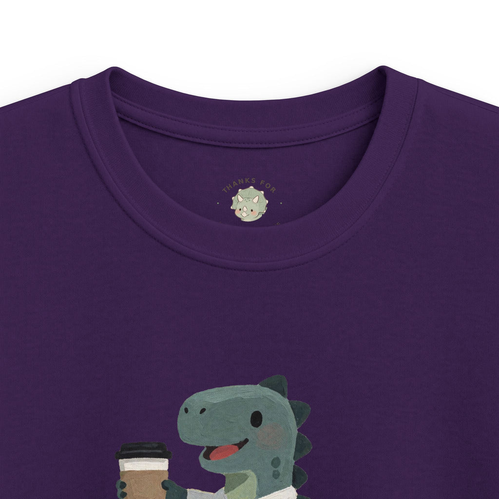Kids Rawr-ista T-Shirt — Funny Coffee Dinosaur Barista Graphic Tee