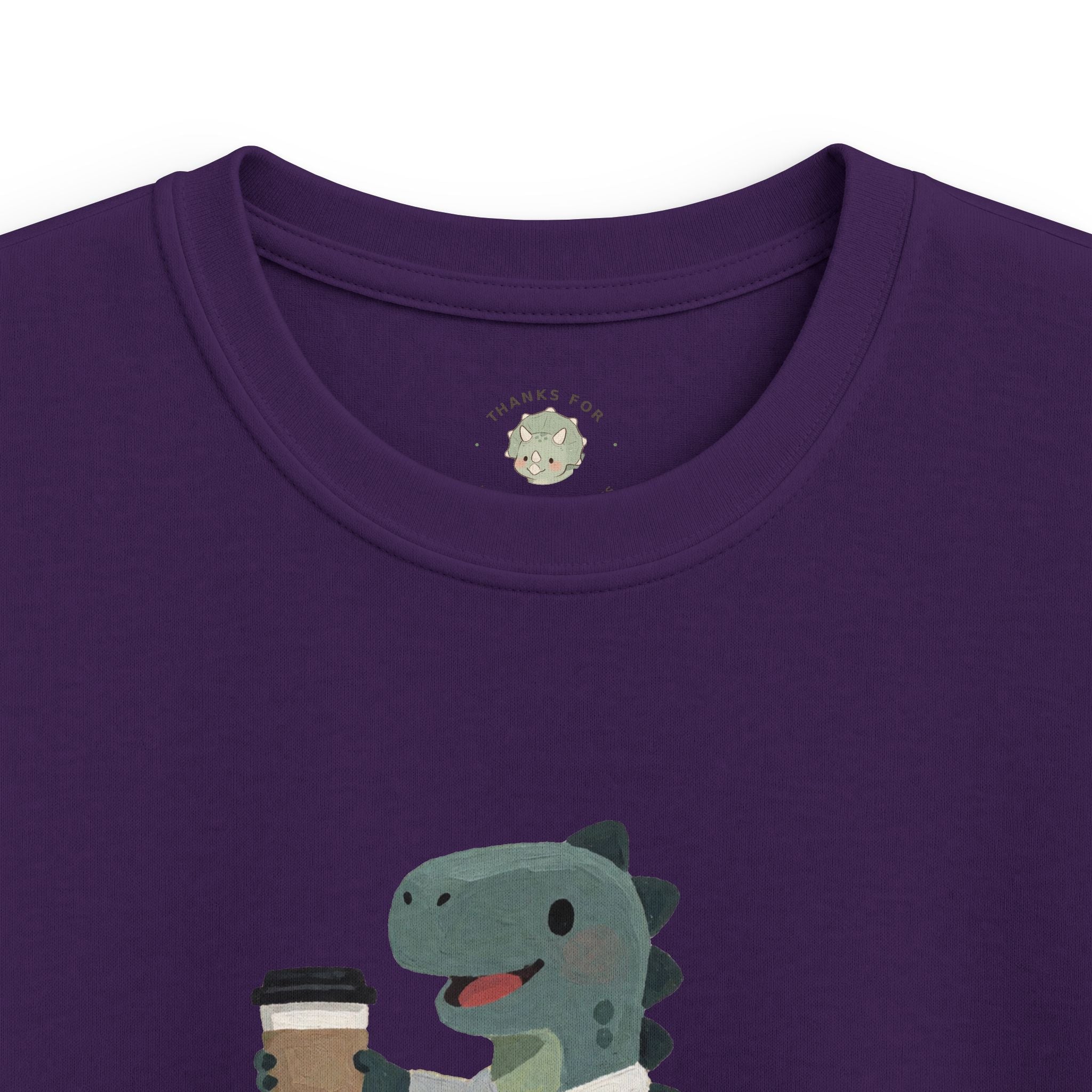 Kids Rawr-ista T-Shirt — Funny Coffee Dinosaur Barista Graphic Tee