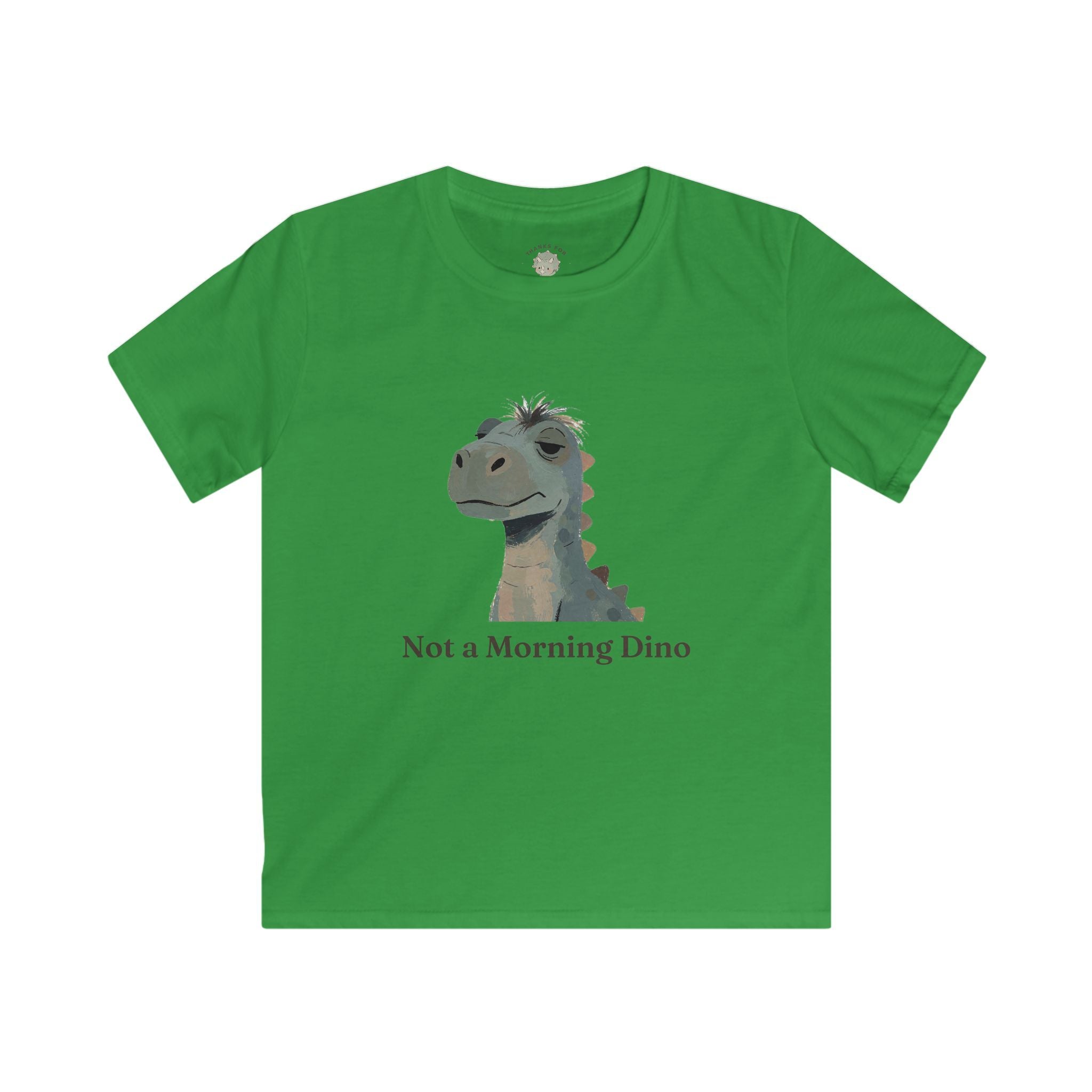 Kids Not a Morning Dino T-Shirt — Funny Sleepy Dinosaur Graphic Tee