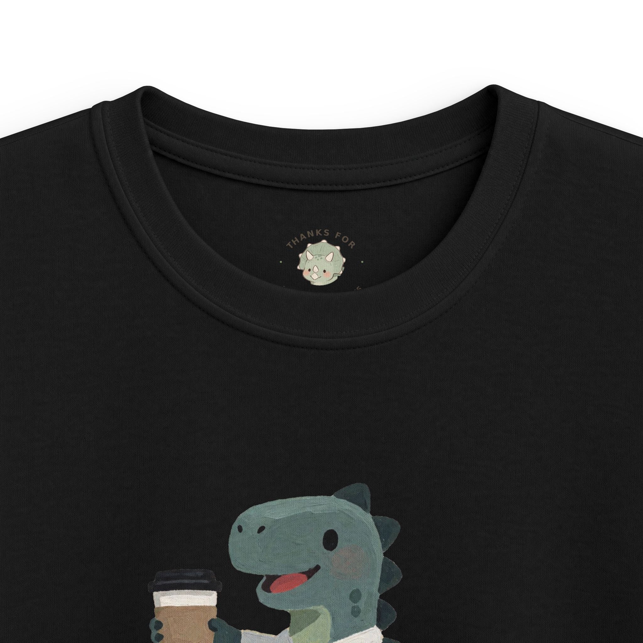 Kids Rawr-ista T-Shirt — Funny Coffee Dinosaur Barista Graphic Tee