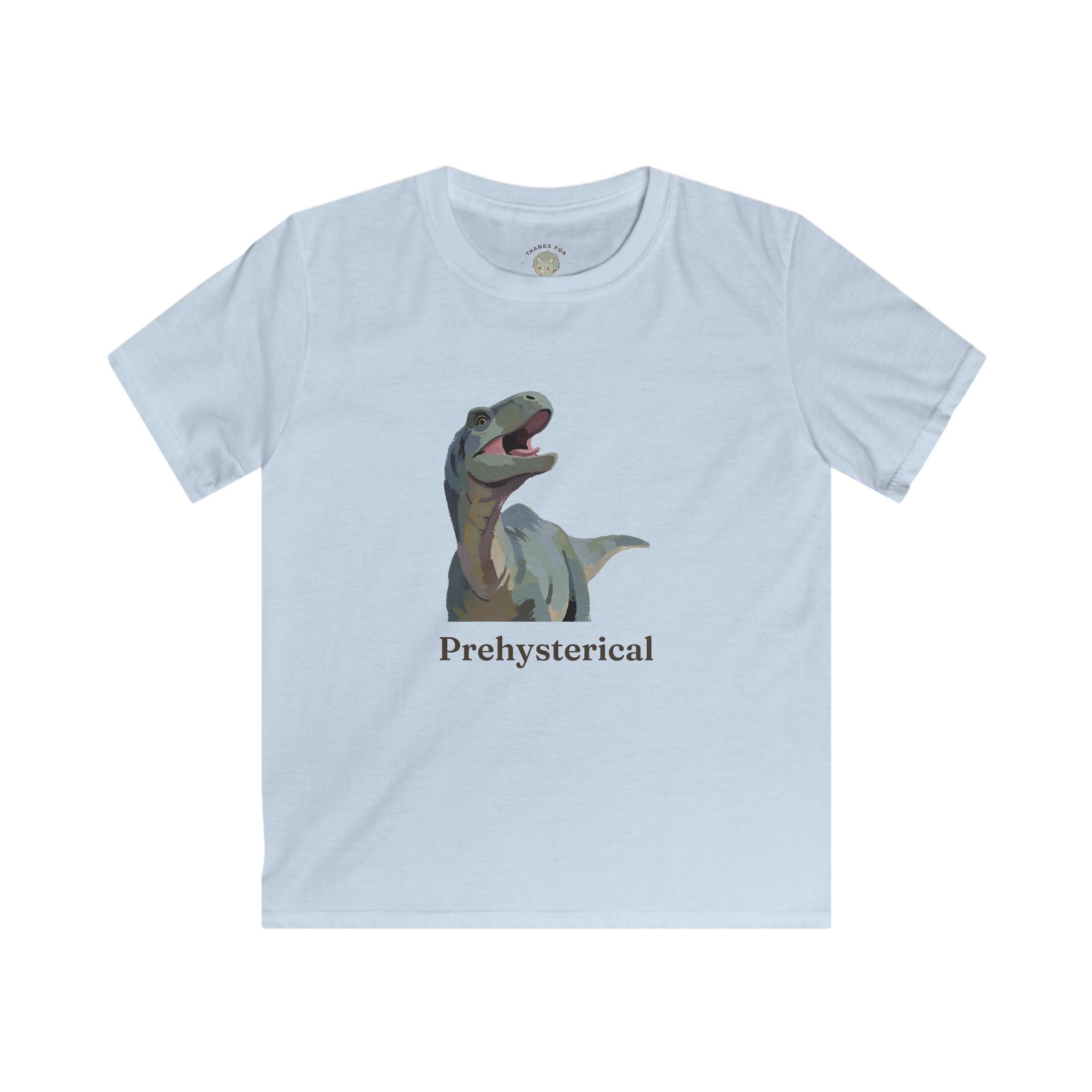 Kids Prehysterical T-Shirt — Funny Laughing Dinosaur Pun Graphic Tee