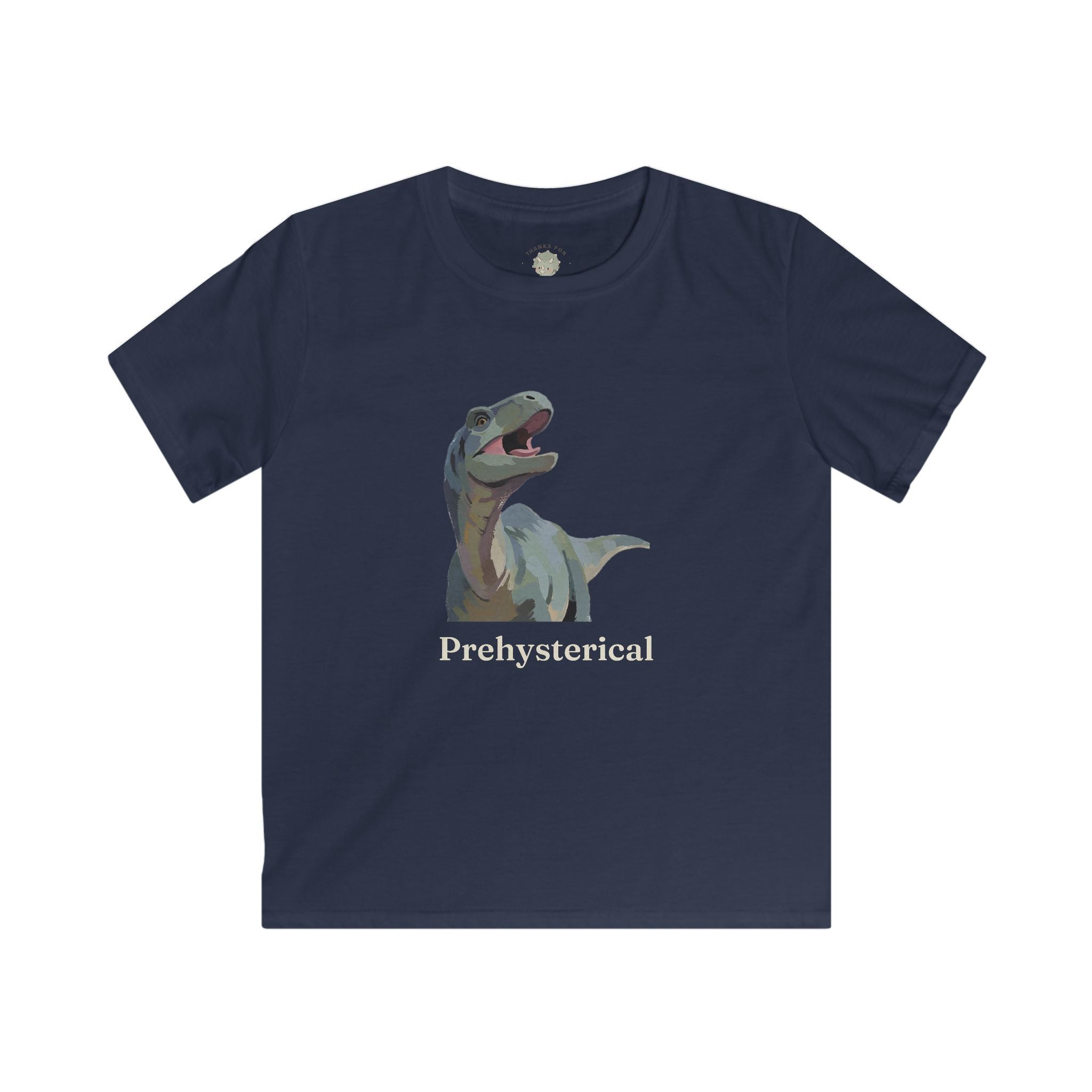 Kids Prehysterical T-Shirt — Funny Laughing Dinosaur Pun Graphic Tee