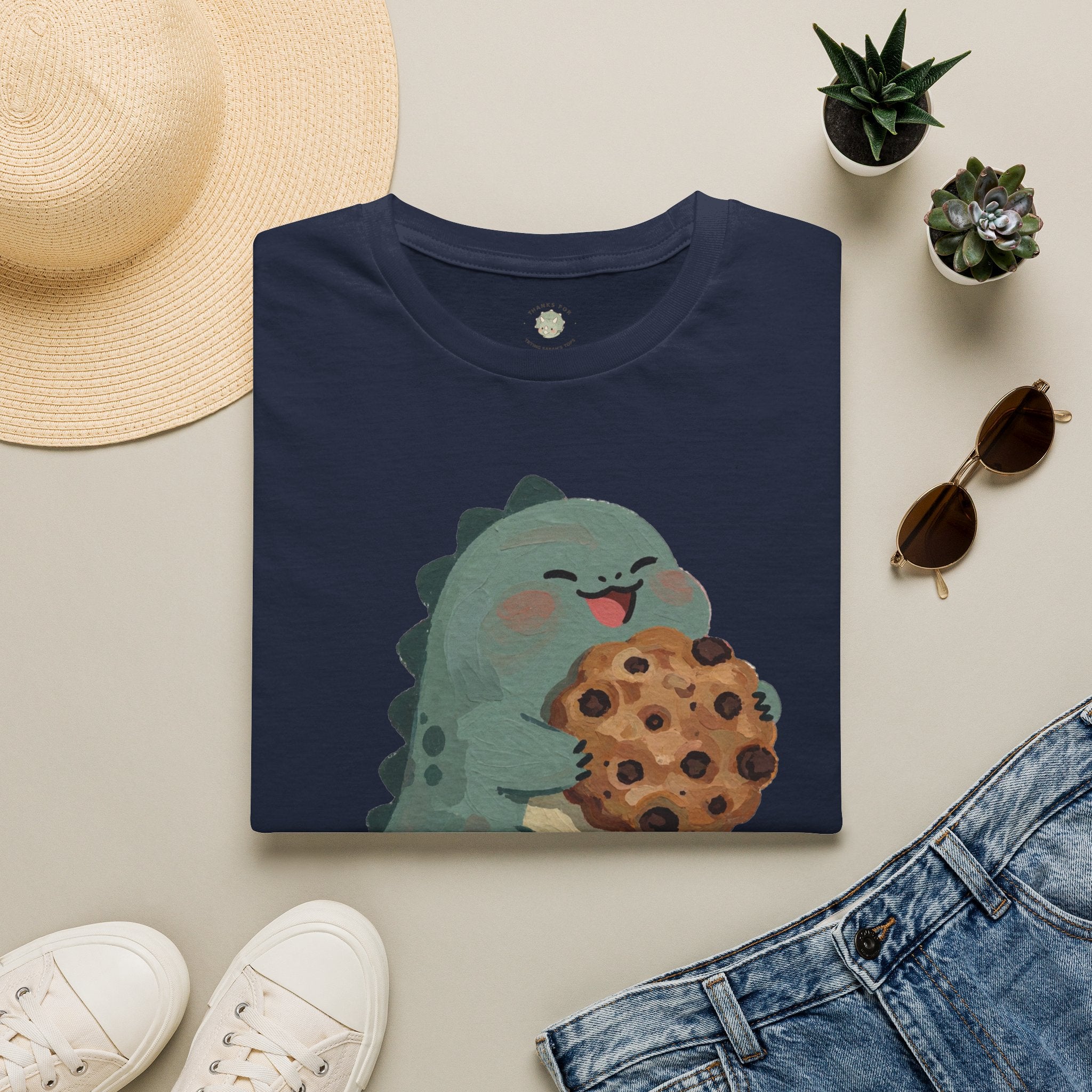 Snack-o-Saurus T-Shirt — Cute Cookie Dinosaur Snack Graphic Tee