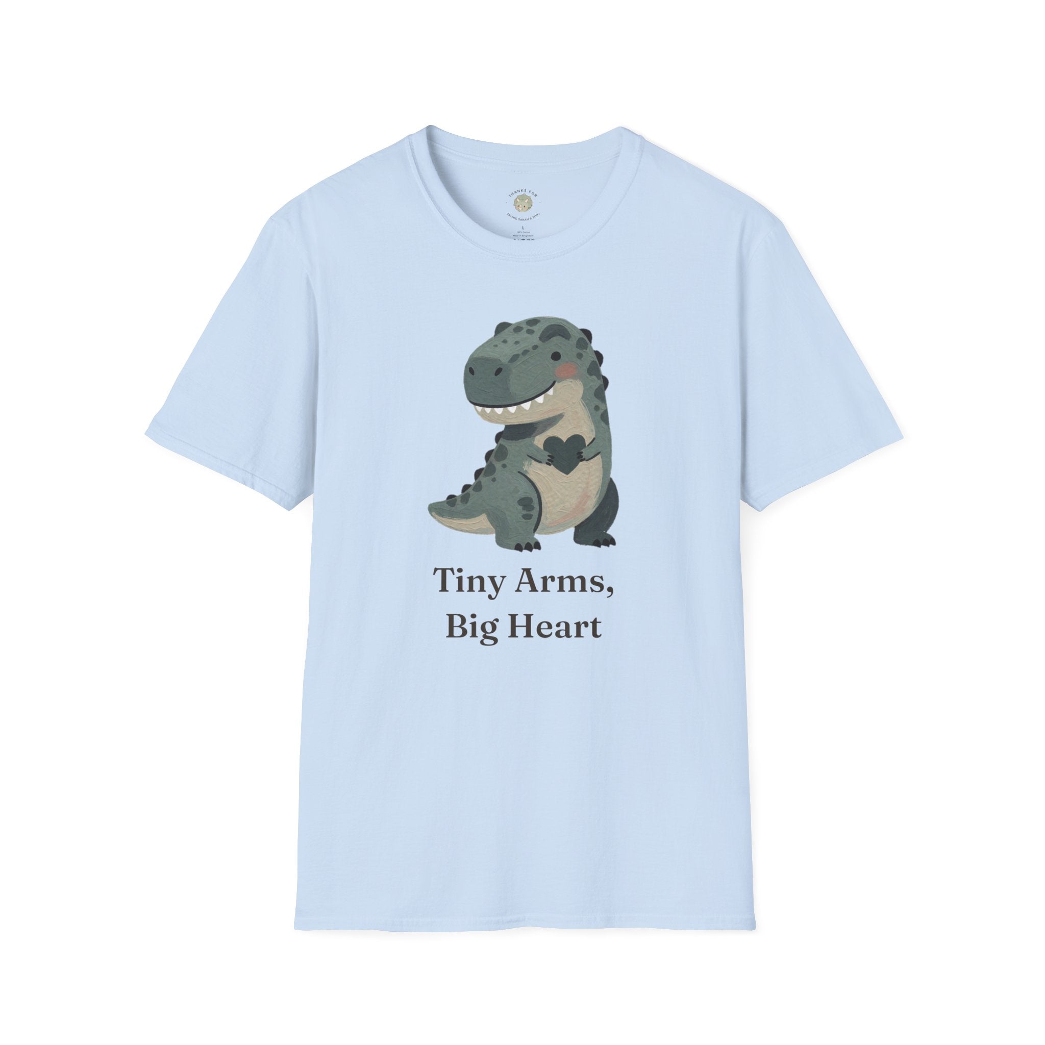Tiny Arms, Big Heart T-Shirt — Cute Sweet T-Rex Love Graphic Tee