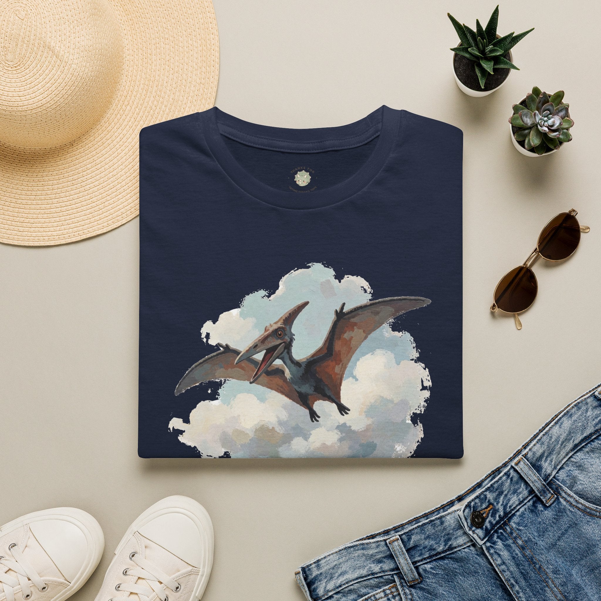 Dino-Soar T-Shirt — Cute Flying Pterodactyl Pun Graphic Tee