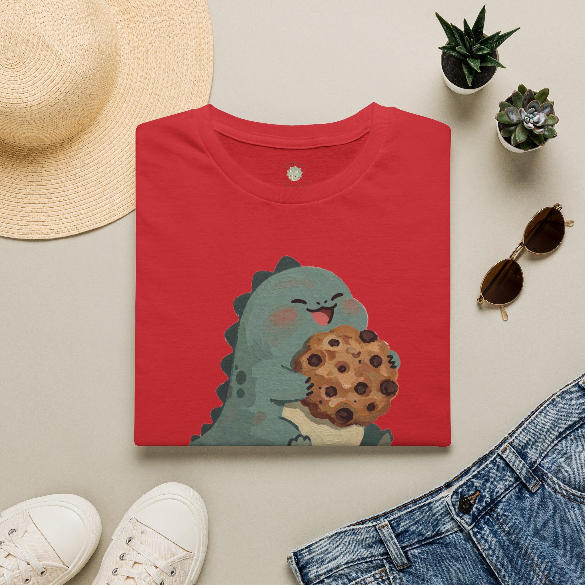 Snack-o-Saurus T-Shirt — Cute Cookie Dinosaur Snack Graphic Tee