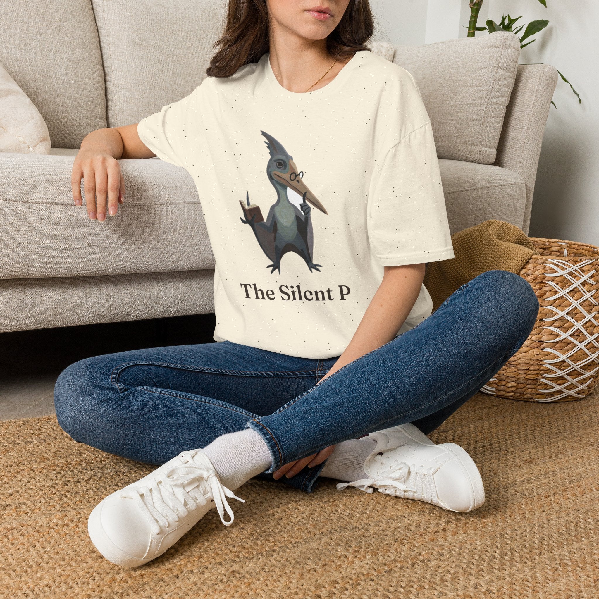 The Silent P T-Shirt — Funny Pterodactyl Grammar Pun Graphic Tee