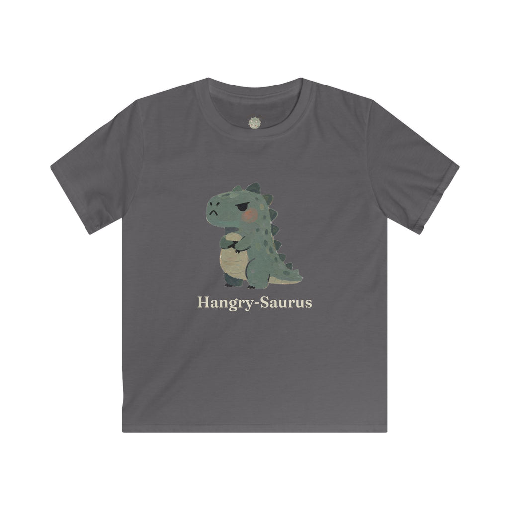 Kids Hangry-Saurus T-Shirt — Funny Hungry Grumpy Dinosaur Graphic Tee