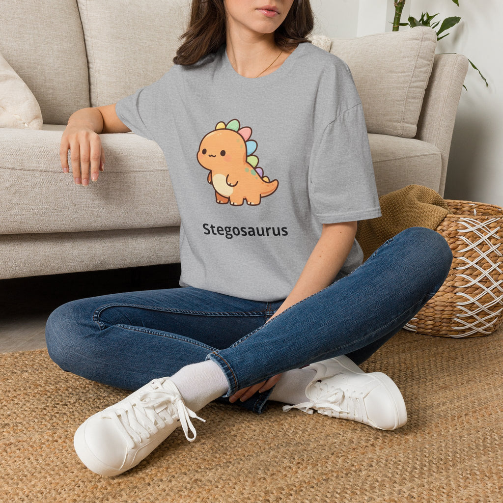 Personalized Dinosaur T-Shirt — Custom Name Stegosaurus Tee