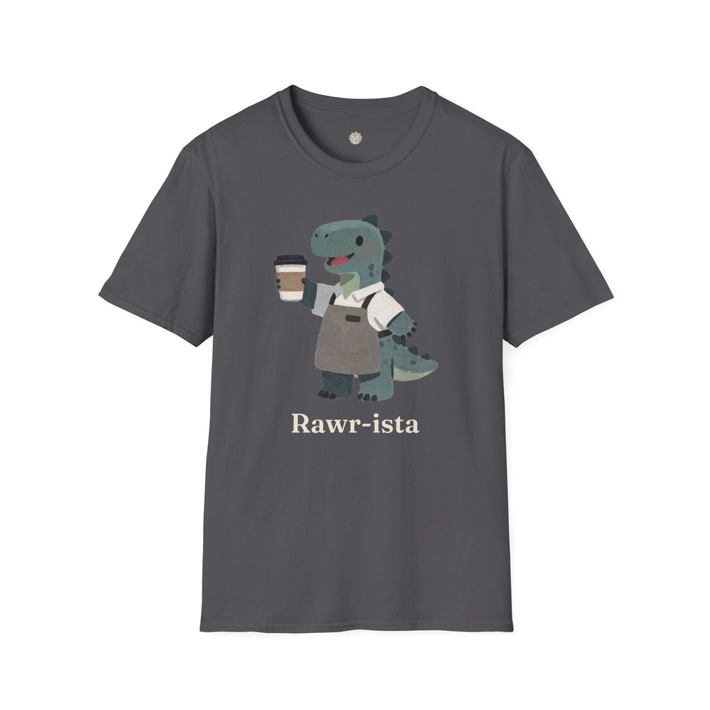 Rawr-ista T-Shirt — Funny Coffee Dinosaur Barista Graphic Tee