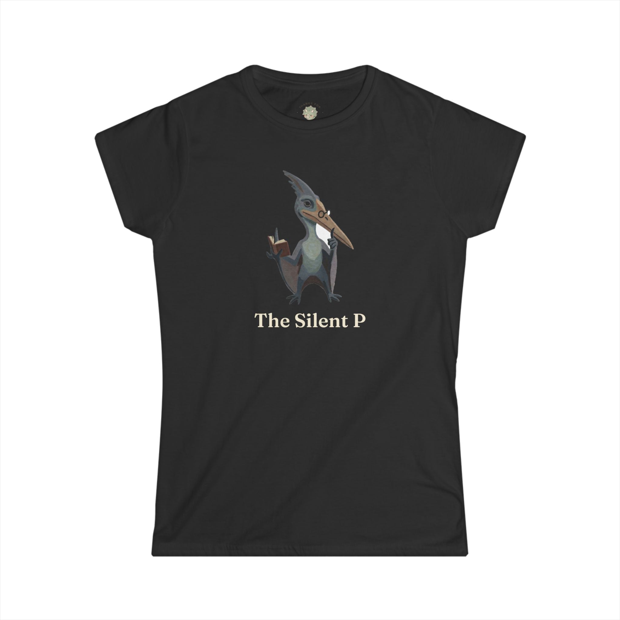Women's The Silent P T-Shirt — Funny Pterodactyl Grammar Pun Graphic Tee
