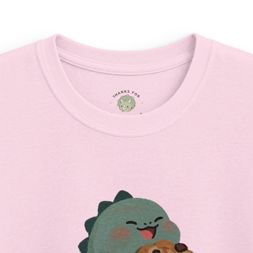 Kids Snack-o-Saurus T-Shirt — Cute Cookie Dinosaur Snack Graphic Tee