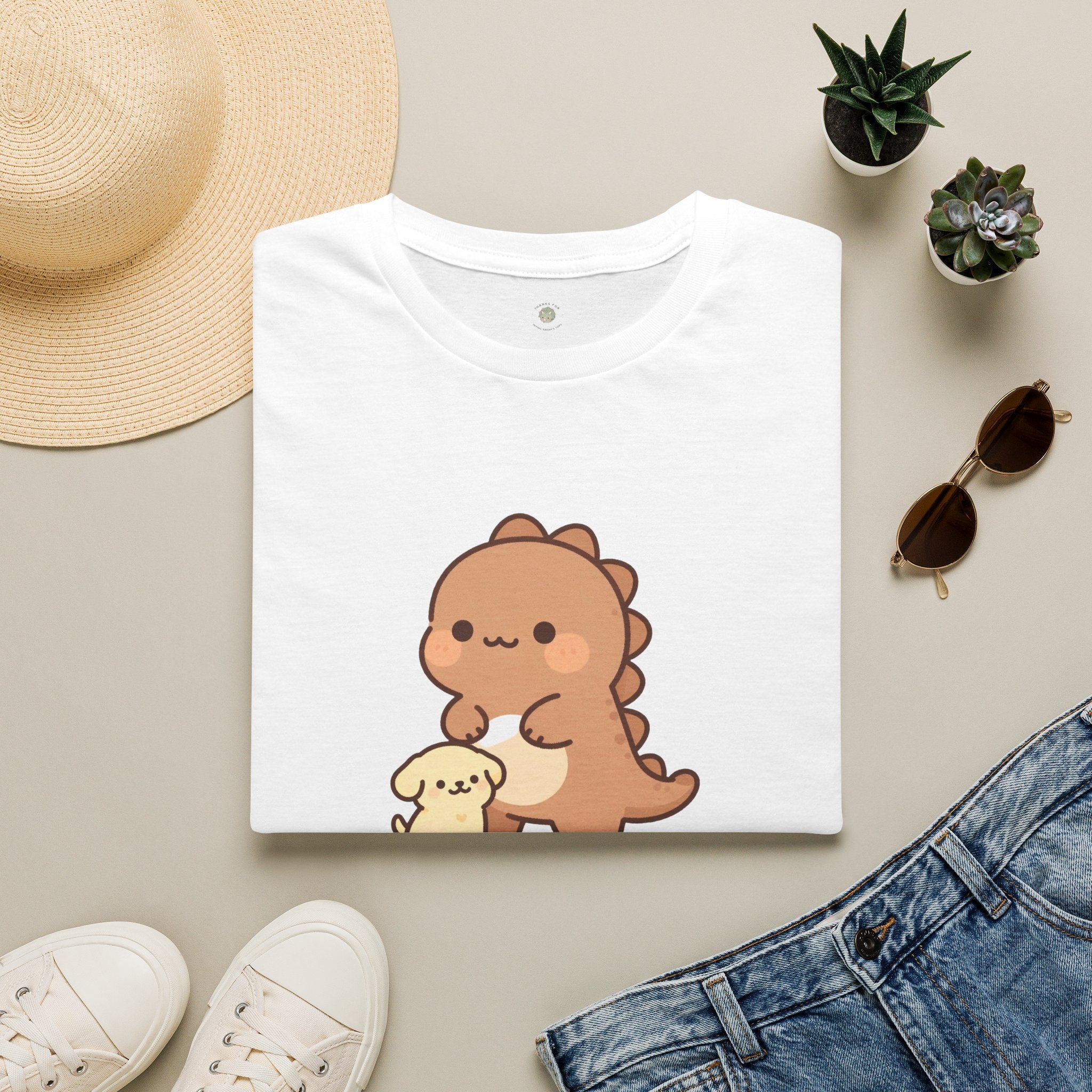 Personalized Fur Parent Dinosaur T-Shirt — Custom Name Pet Lover Tee