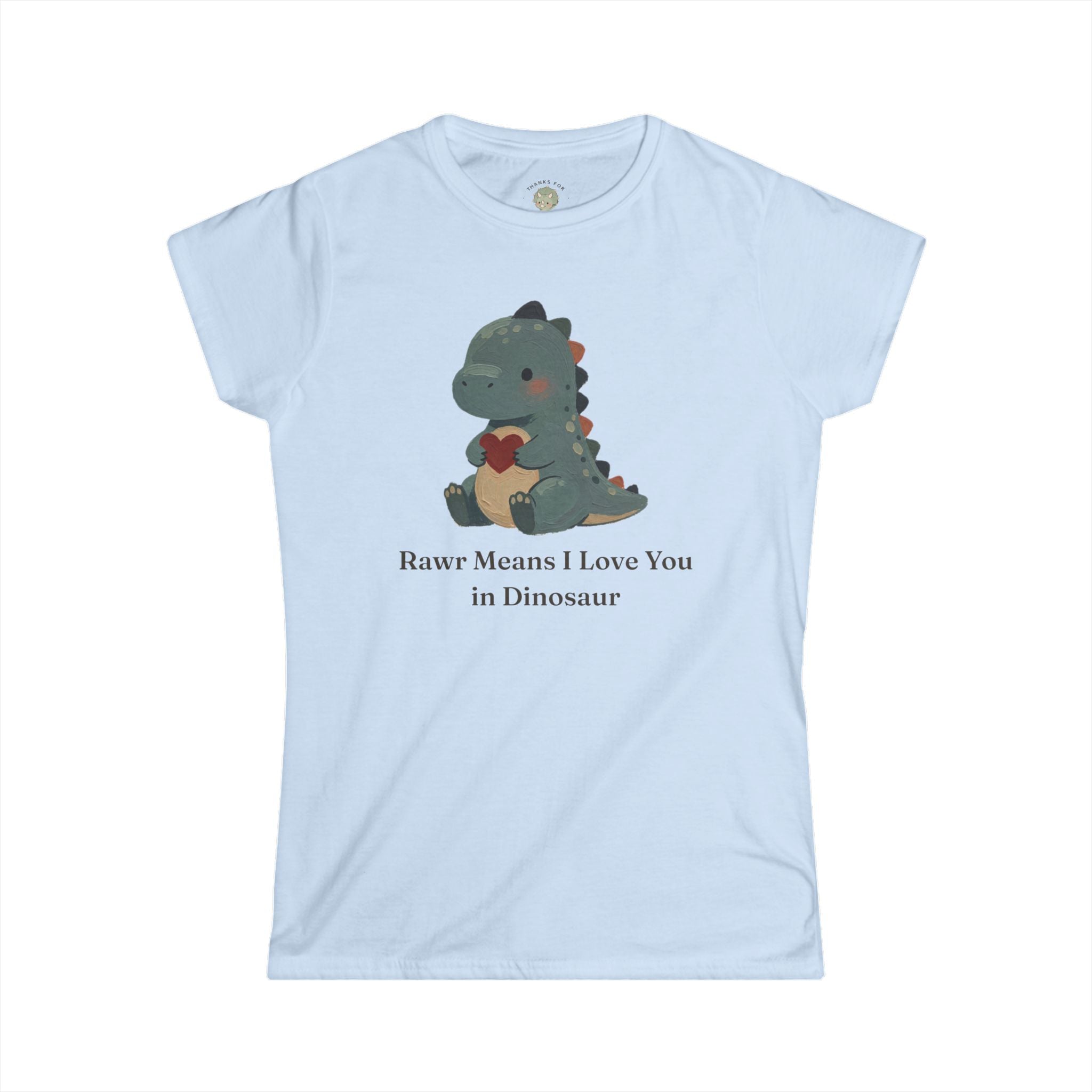 Women's Rawr Means I Love You T-Shirt — Cute Dinosaur Love Graphic Tee