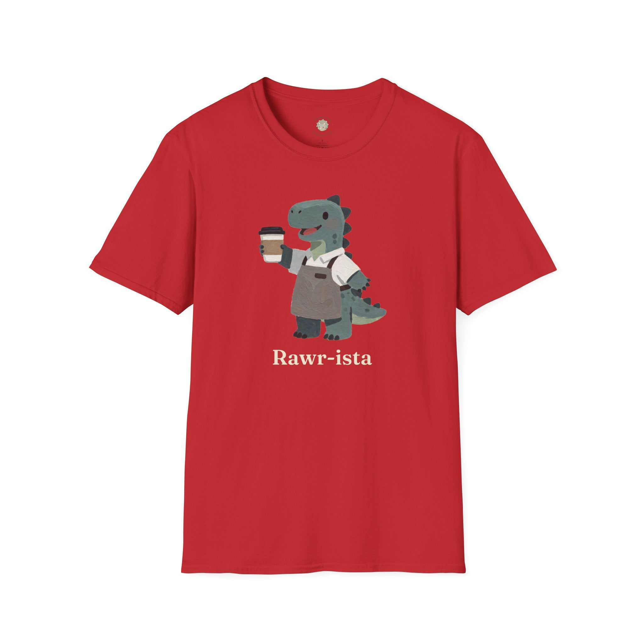 Rawr-ista T-Shirt — Funny Coffee Dinosaur Barista Graphic Tee