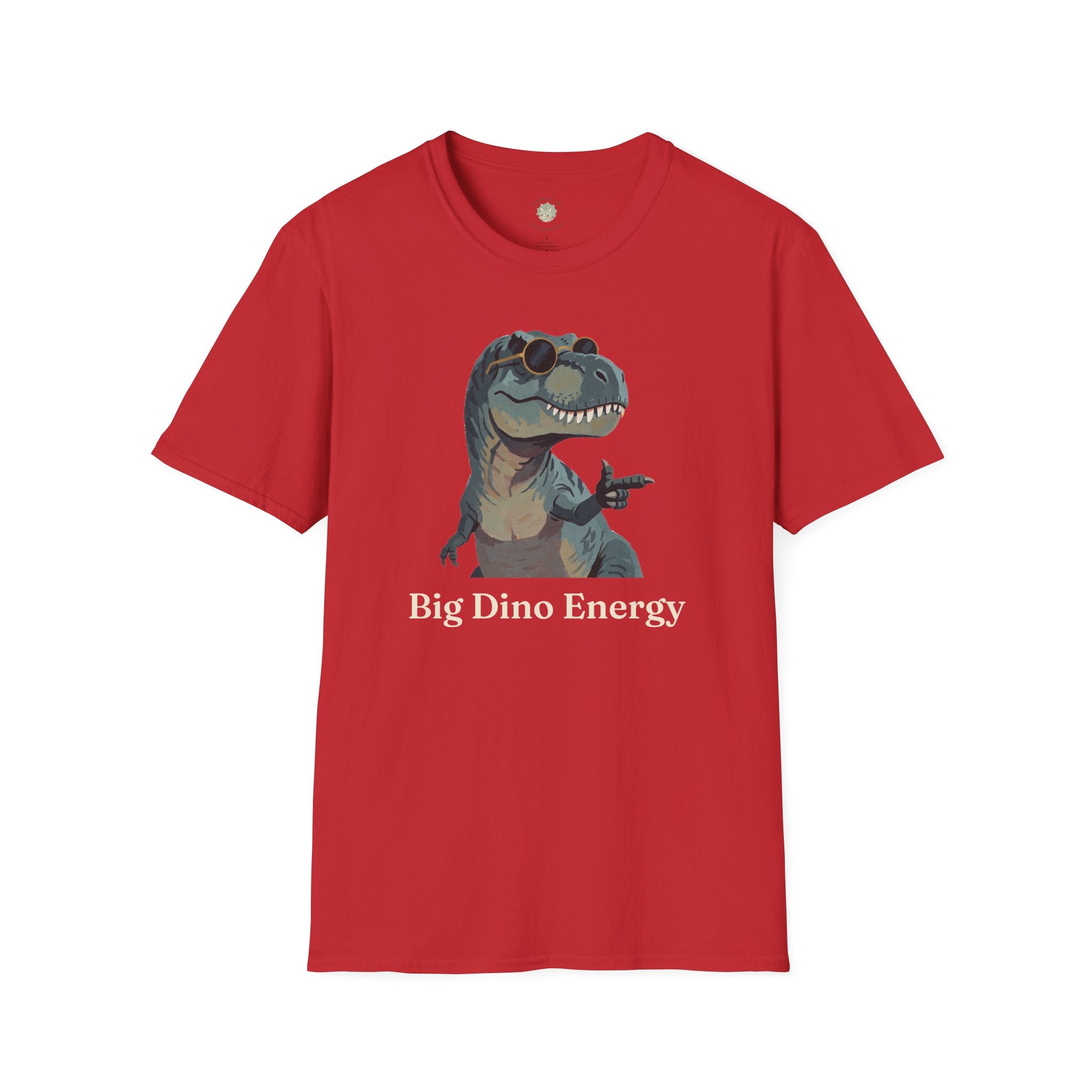 Big Dino Energy T-Shirt — Funny Confident Cool Dinosaur Graphic Tee