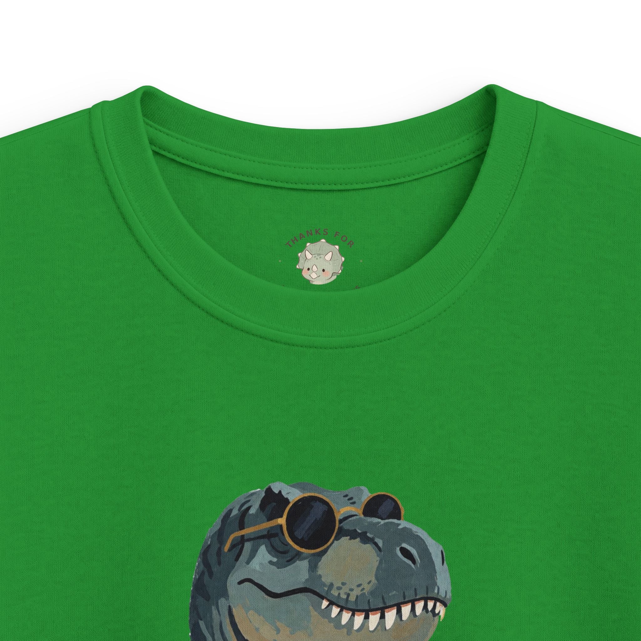 Kids Big Dino Energy T-Shirt — Funny Confident Cool Dinosaur Graphic Tee