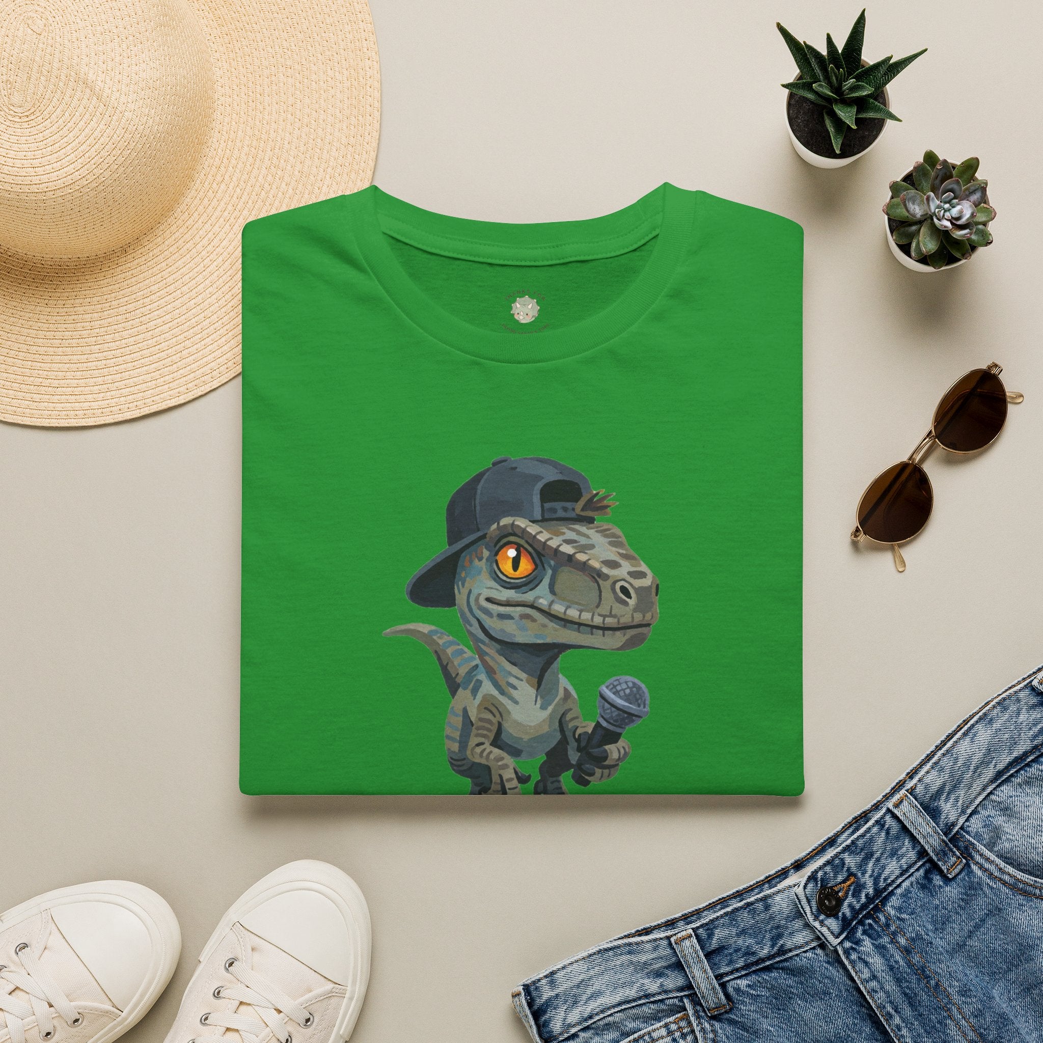 Velocirapper T-Shirt — Funny Rapper Raptor Dinosaur Graphic Tee