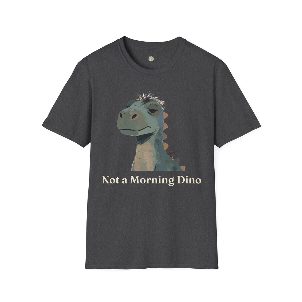Not a Morning Dino T-Shirt — Funny Sleepy Dinosaur Graphic Tee