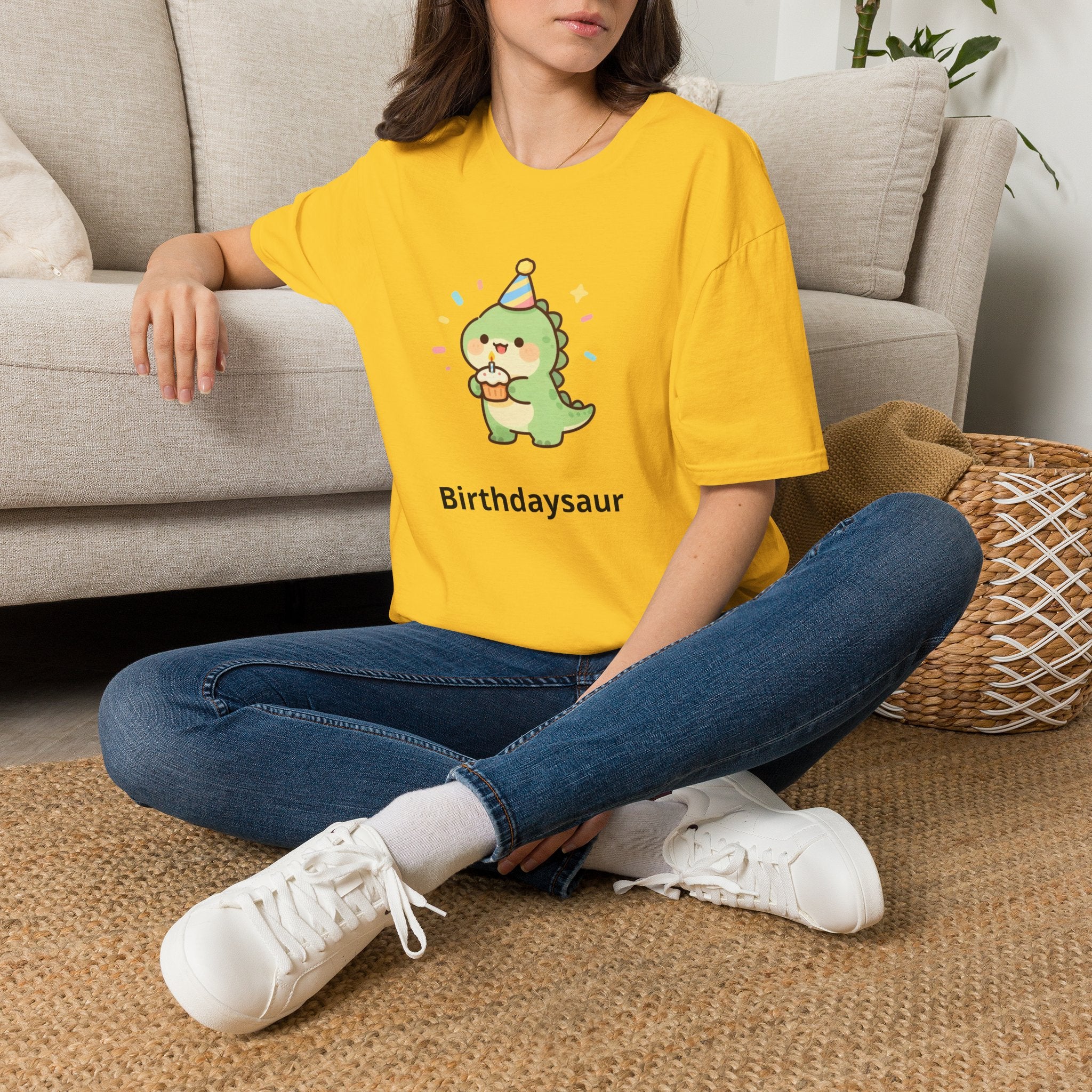 Personalized Birthday Dinosaur T-Shirt — Custom Name Party Tee