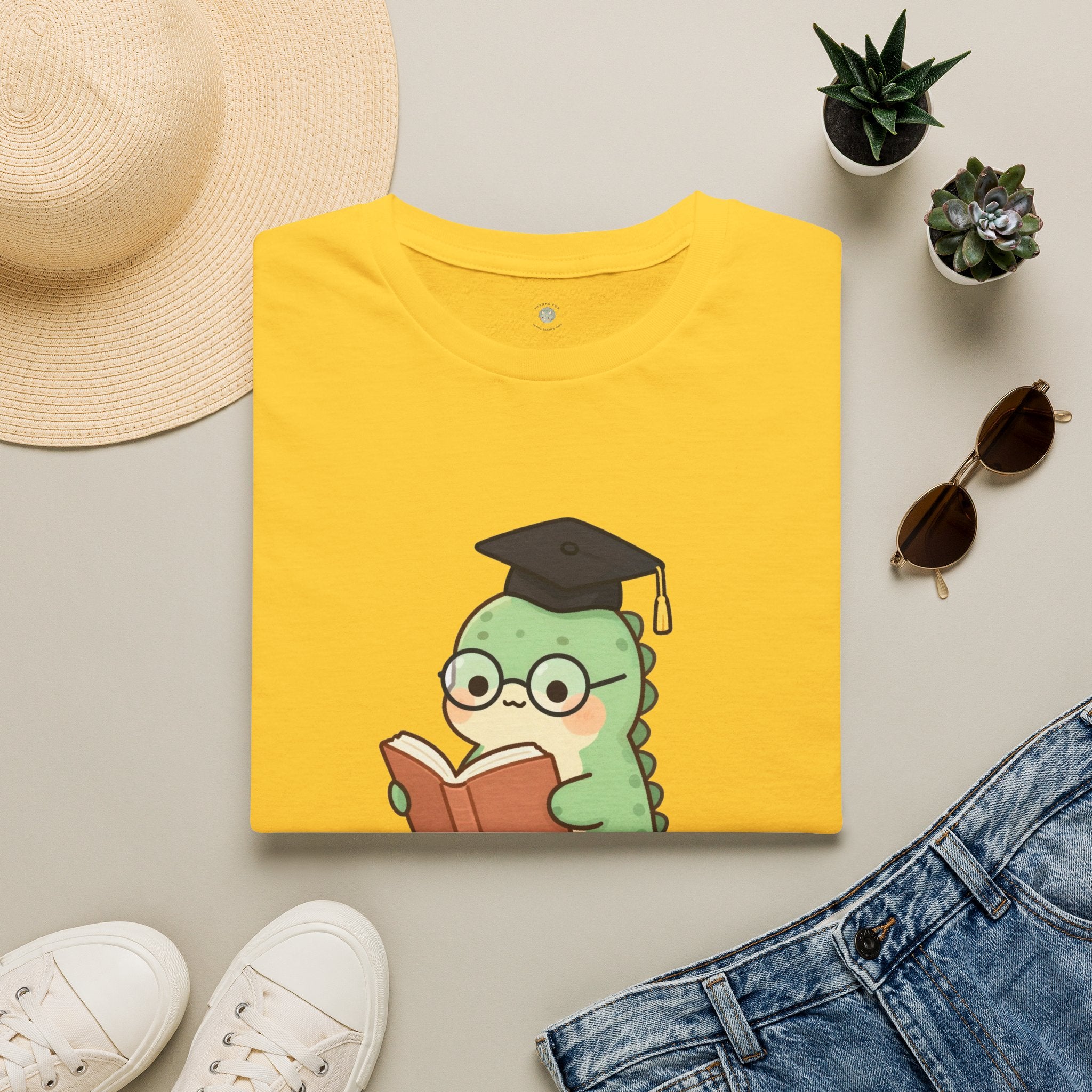 Thesaurus T-Shirt — Cute Word Nerd Dinosaur Grammar Pun Graphic Tee