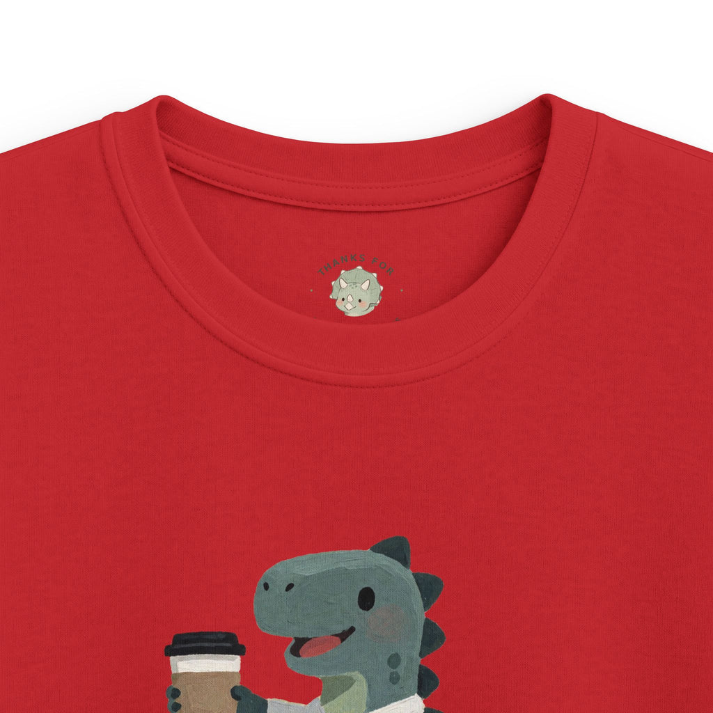 Kids Rawr-ista T-Shirt — Funny Coffee Dinosaur Barista Graphic Tee