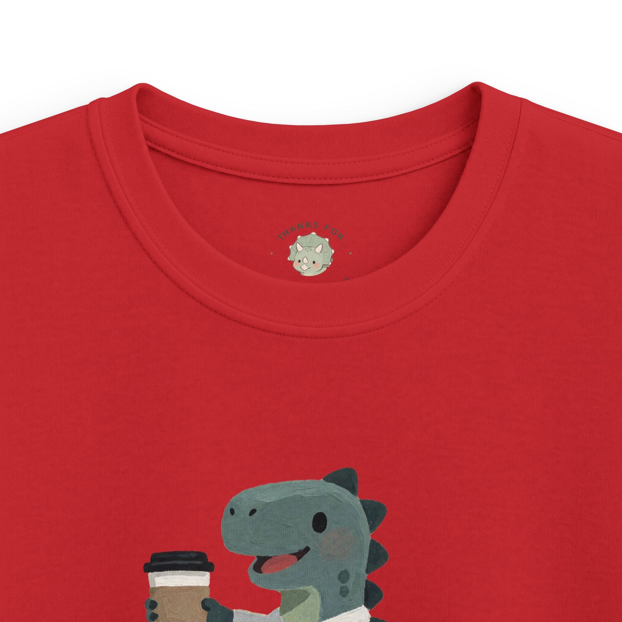 Kids Rawr-ista T-Shirt — Funny Coffee Dinosaur Barista Graphic Tee