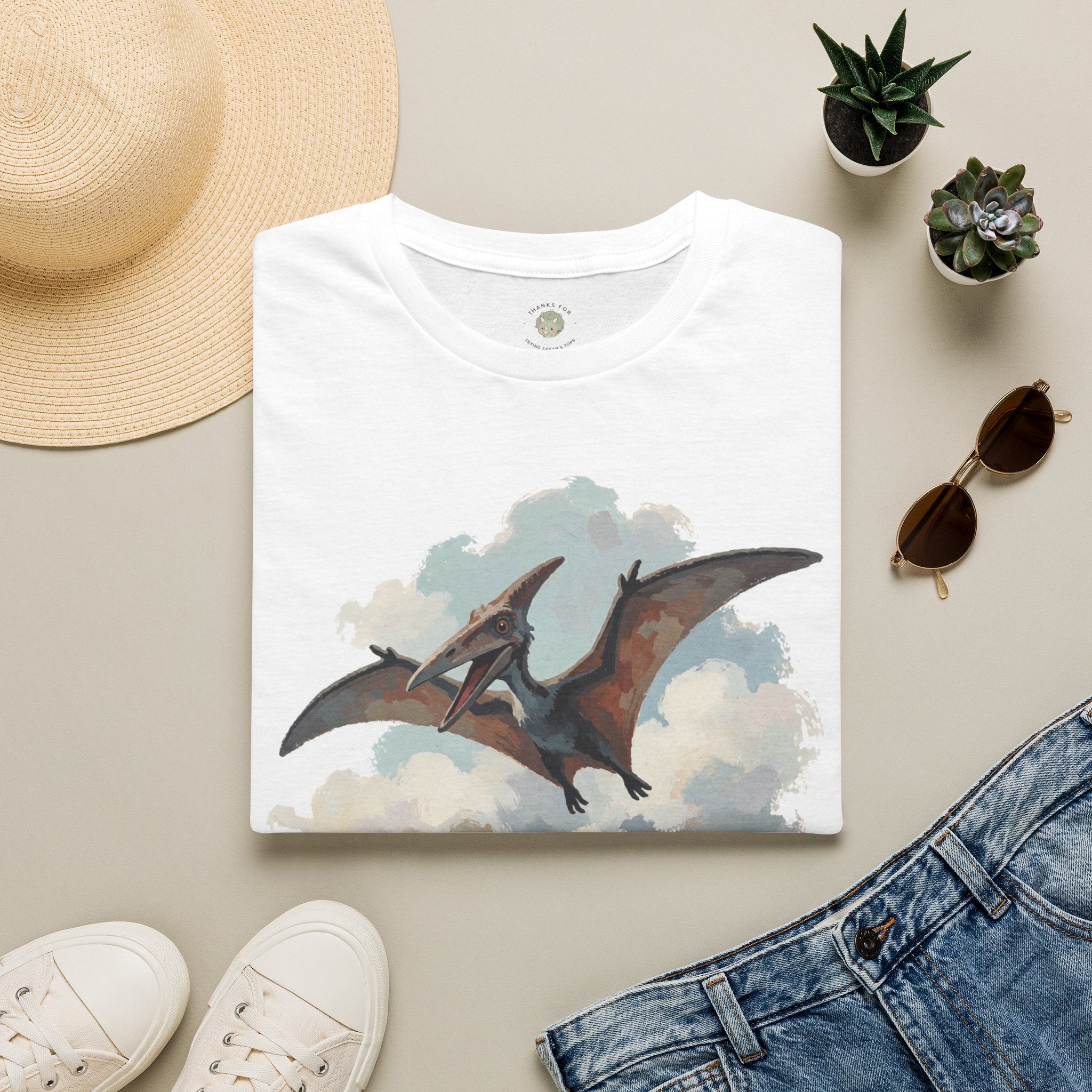 Dino-Soar T-Shirt — Cute Flying Pterodactyl Pun Graphic Tee