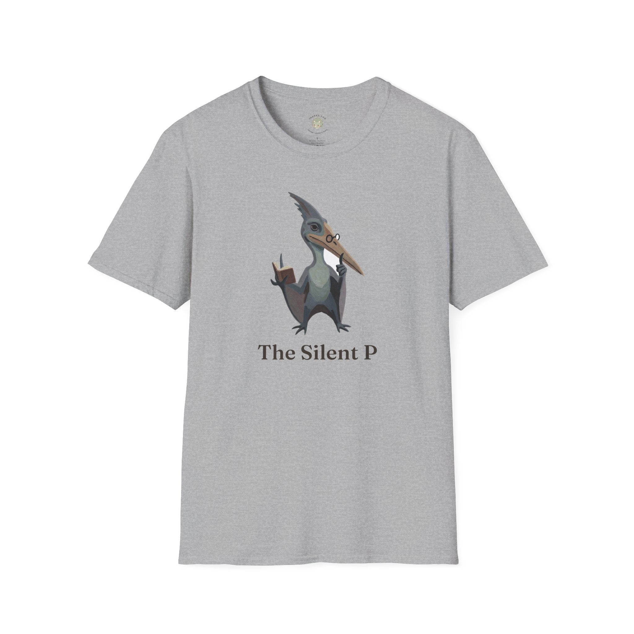 The Silent P T-Shirt — Funny Pterodactyl Grammar Pun Graphic Tee