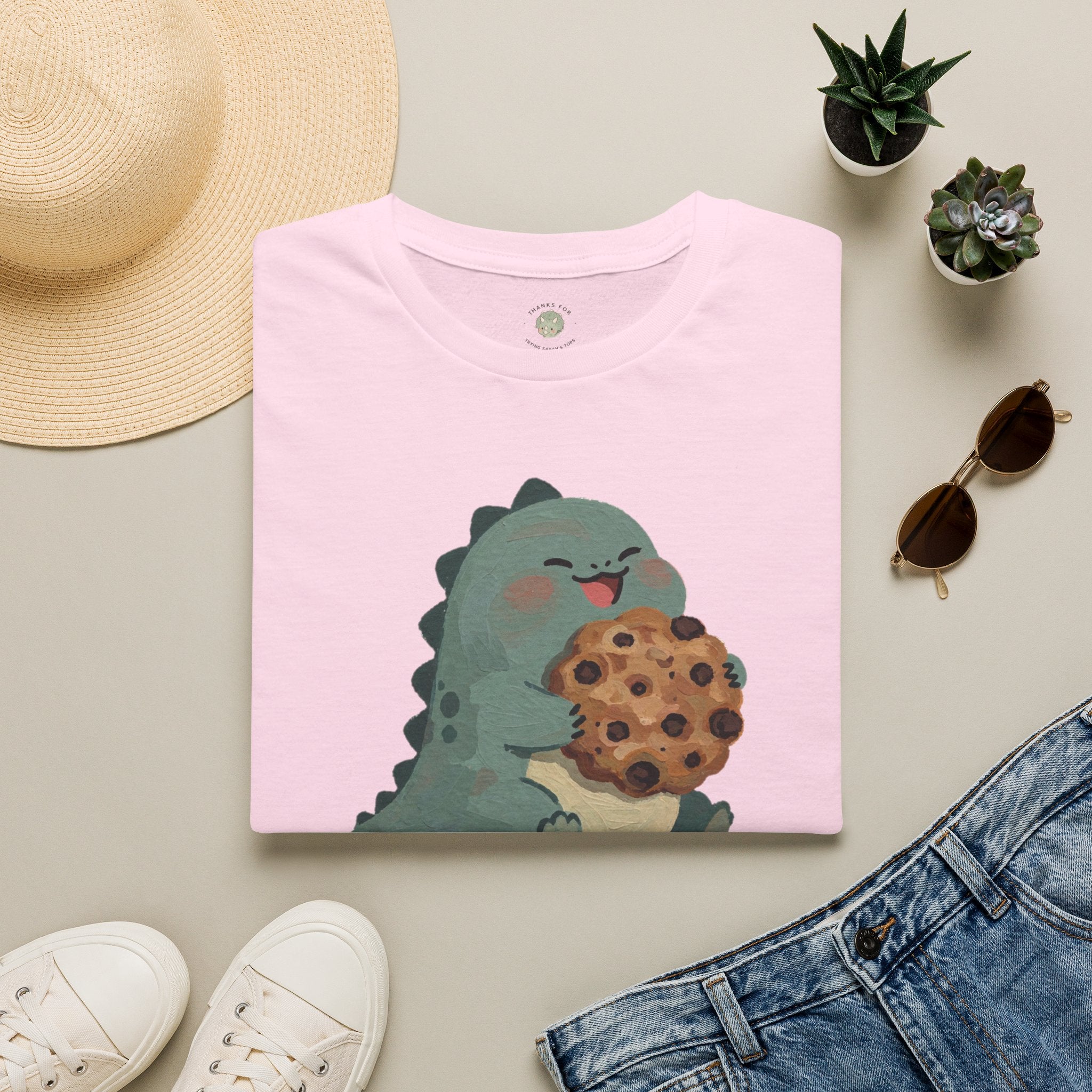 Snack-o-Saurus T-Shirt — Cute Cookie Dinosaur Snack Graphic Tee